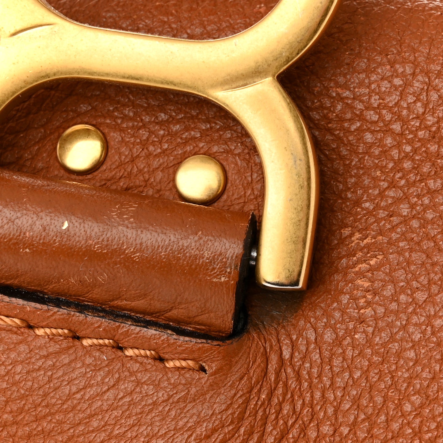 Calfskin Large Marcie Satchel Tan