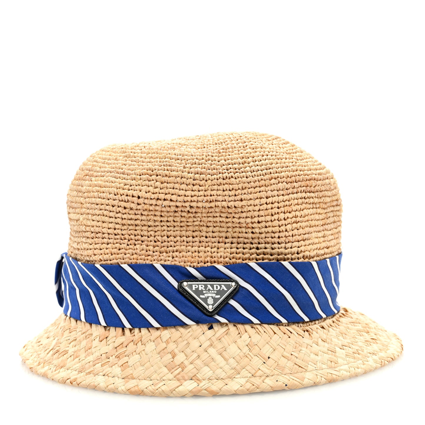 Raffia Bucket Hat M Naturale Blue