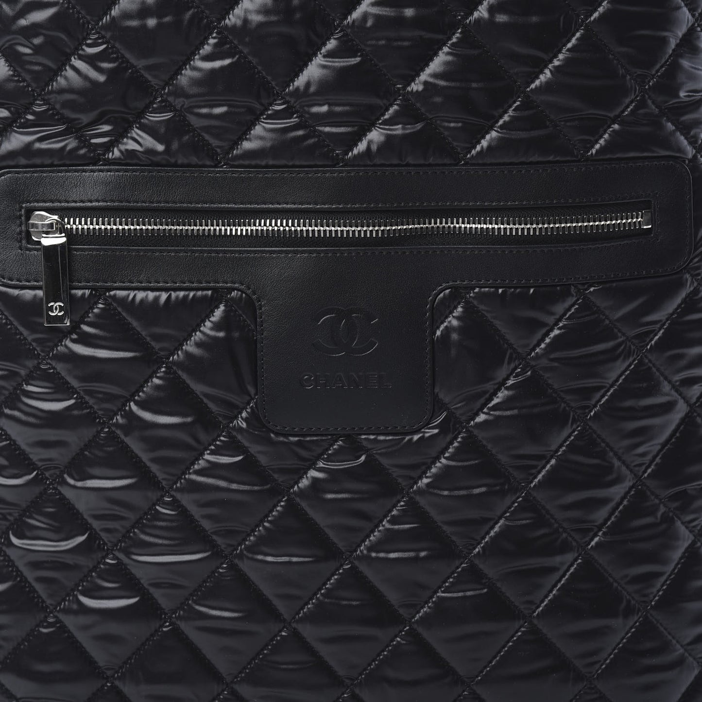 Nylon Quilted XL Coco Cocoon Backpack Black