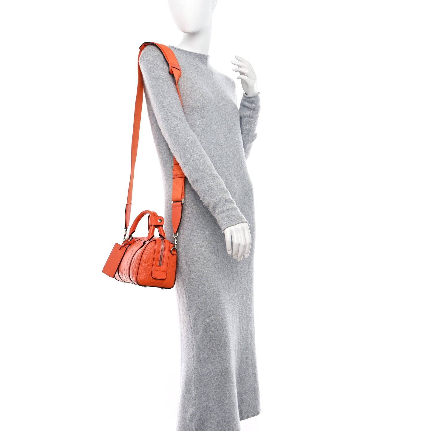 Piuma Calfskin Jumbo GG Embossed Mini Duffle Bag Good Orange