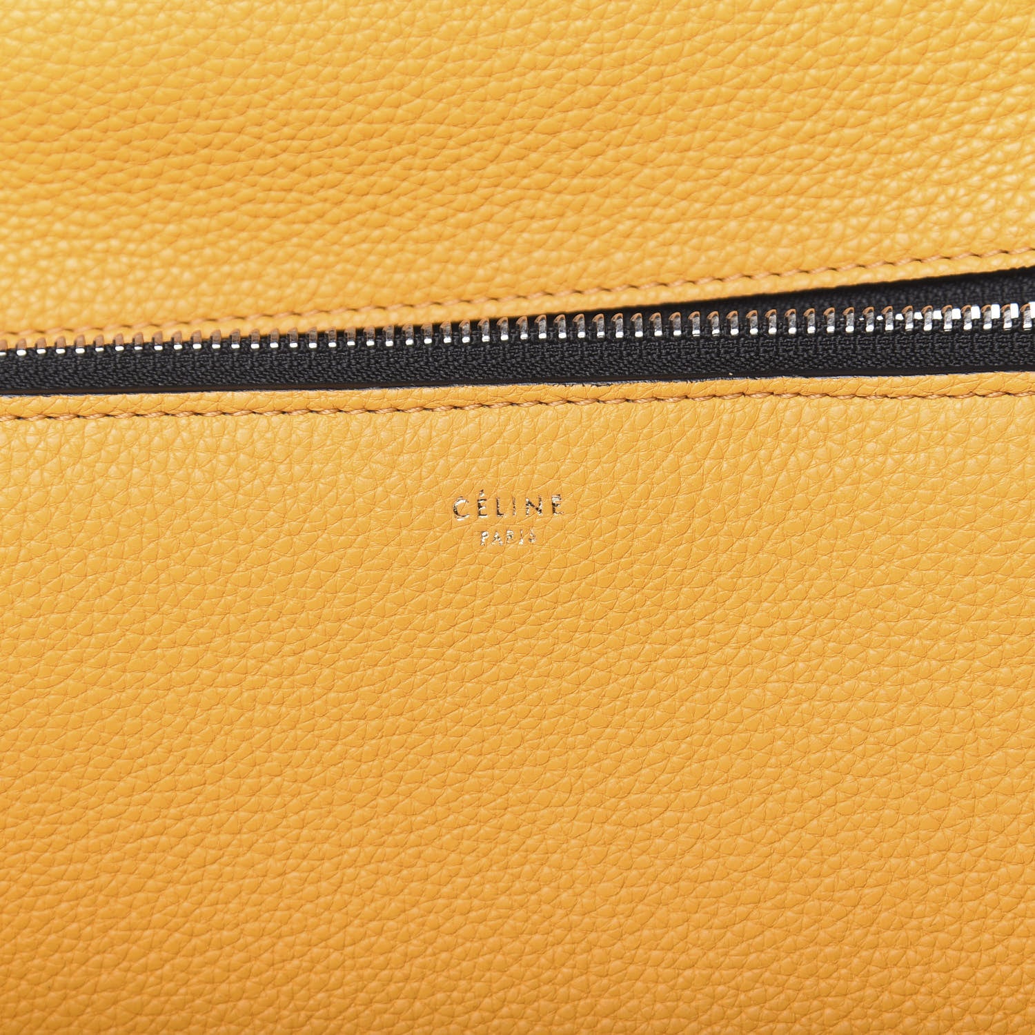 Celine Drummed Calfskin Medium Edge Shoulder Bag Ocre 6 of 13