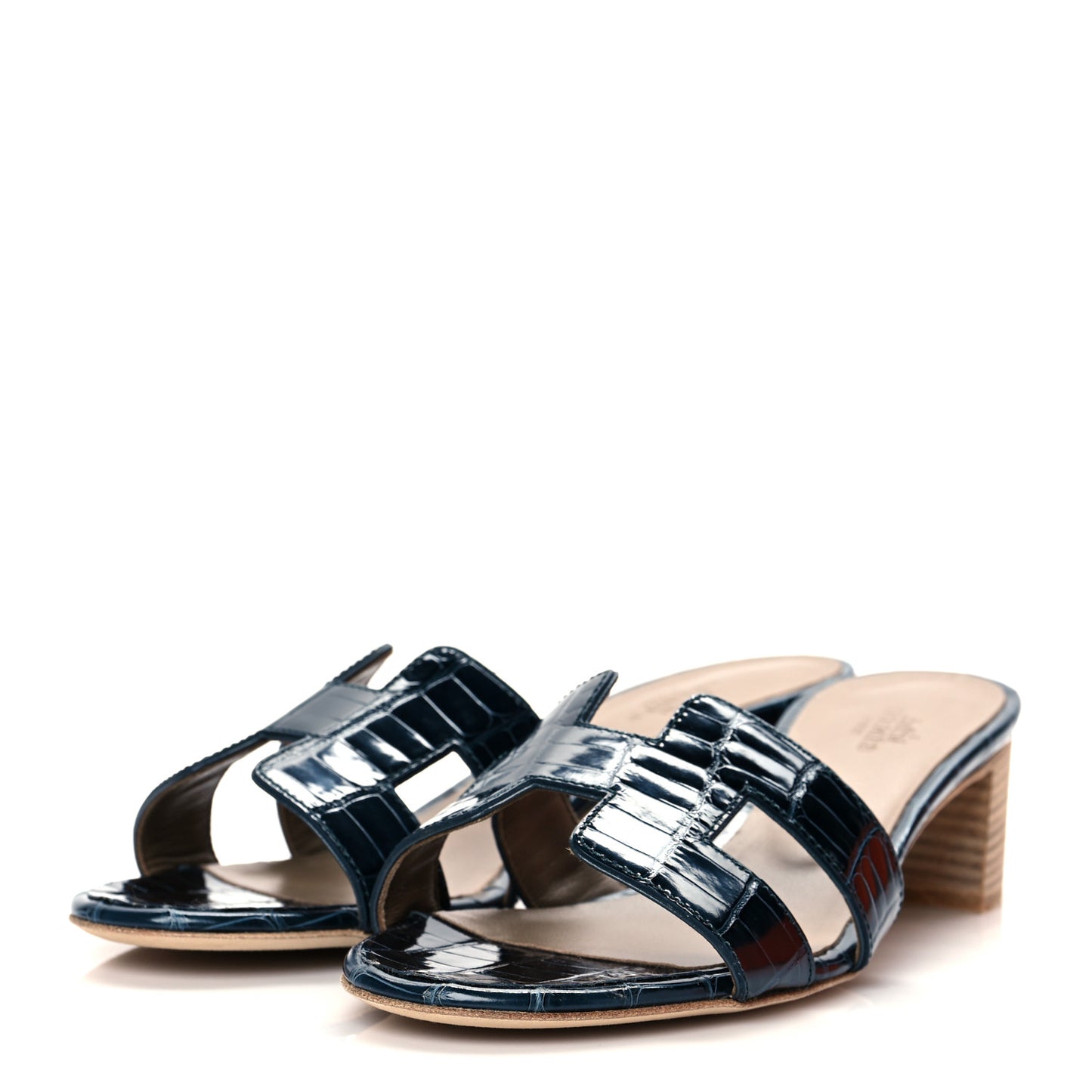 Shiny Alligator Oasis Sandals 37