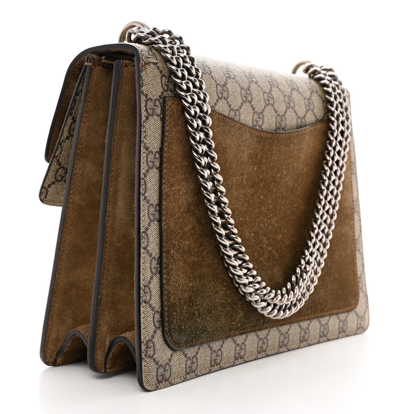 GG Supreme Monogram Medium Dionysus Shoulder Bag Taupe