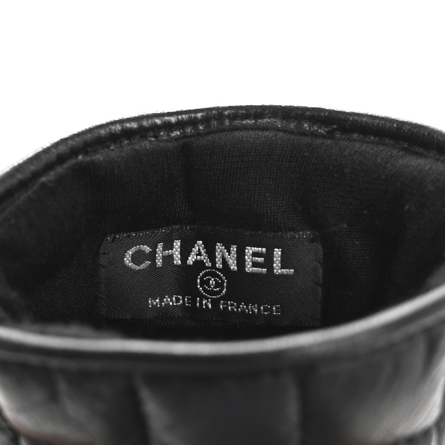 Lambskin Quilted Chocolate Bar Gloves 7 Black
