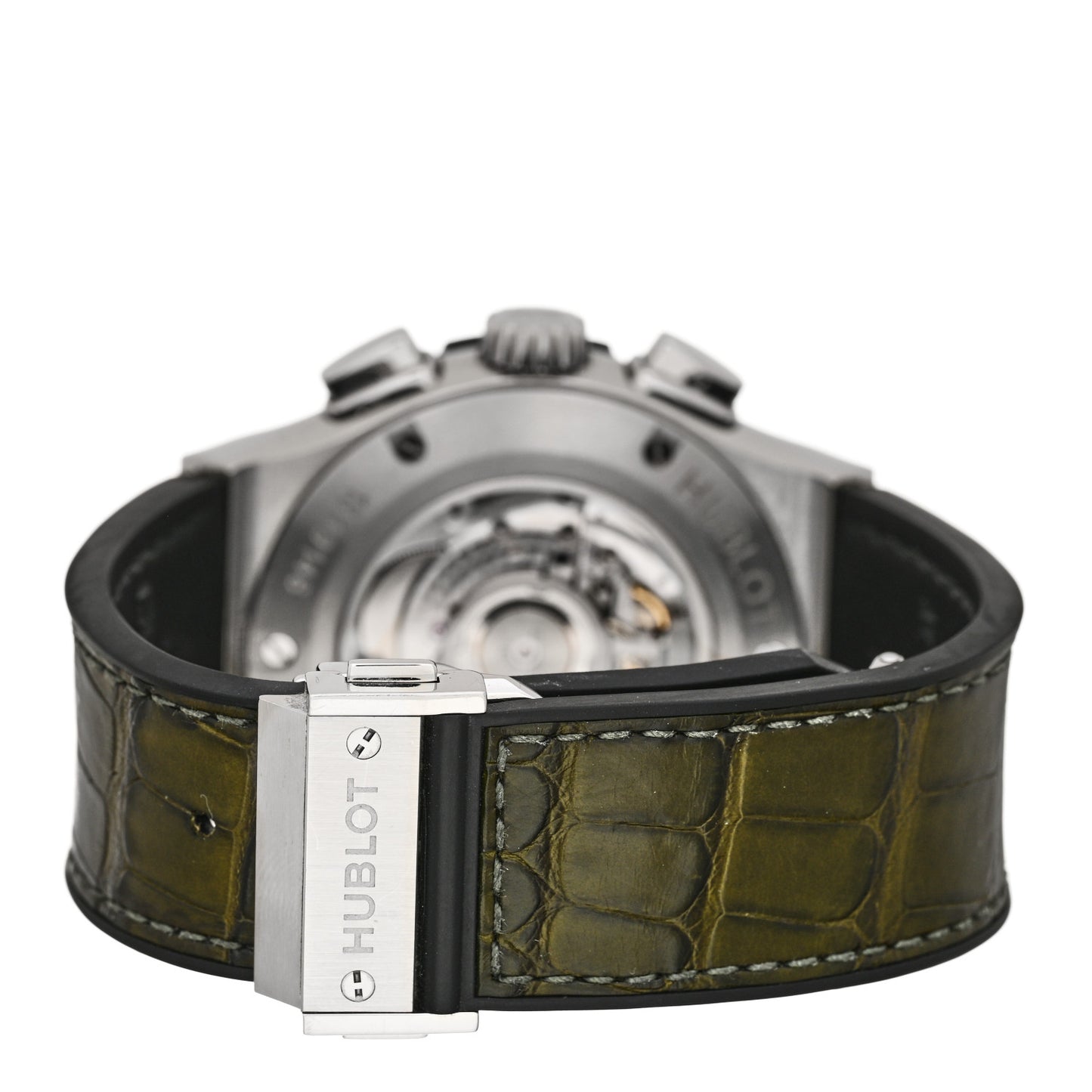 Titanium Alligator 45mm Classic Fusion Chronograph Automatic Watch Green 521.NX.8970.LR