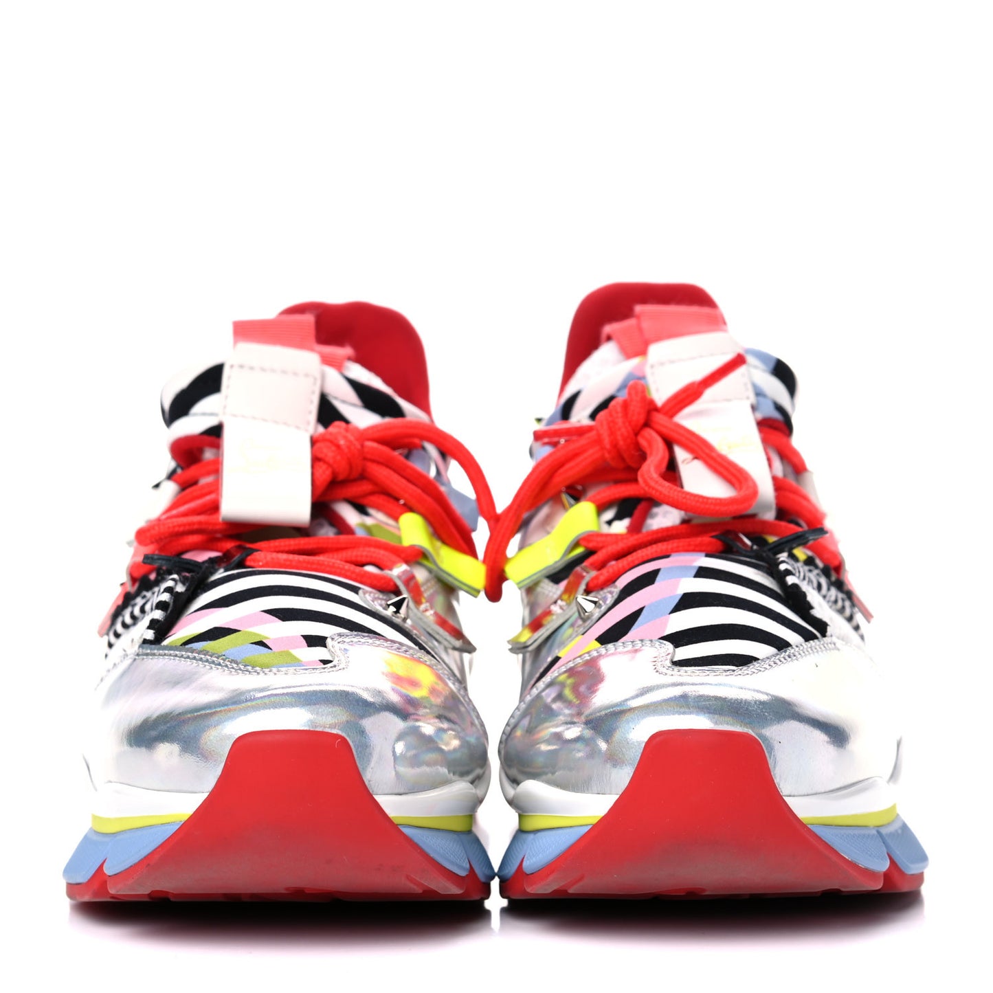 Neoprene Specchio Laser Donna Red Runner Spike Flat Sneaker 37.5 Multicolor