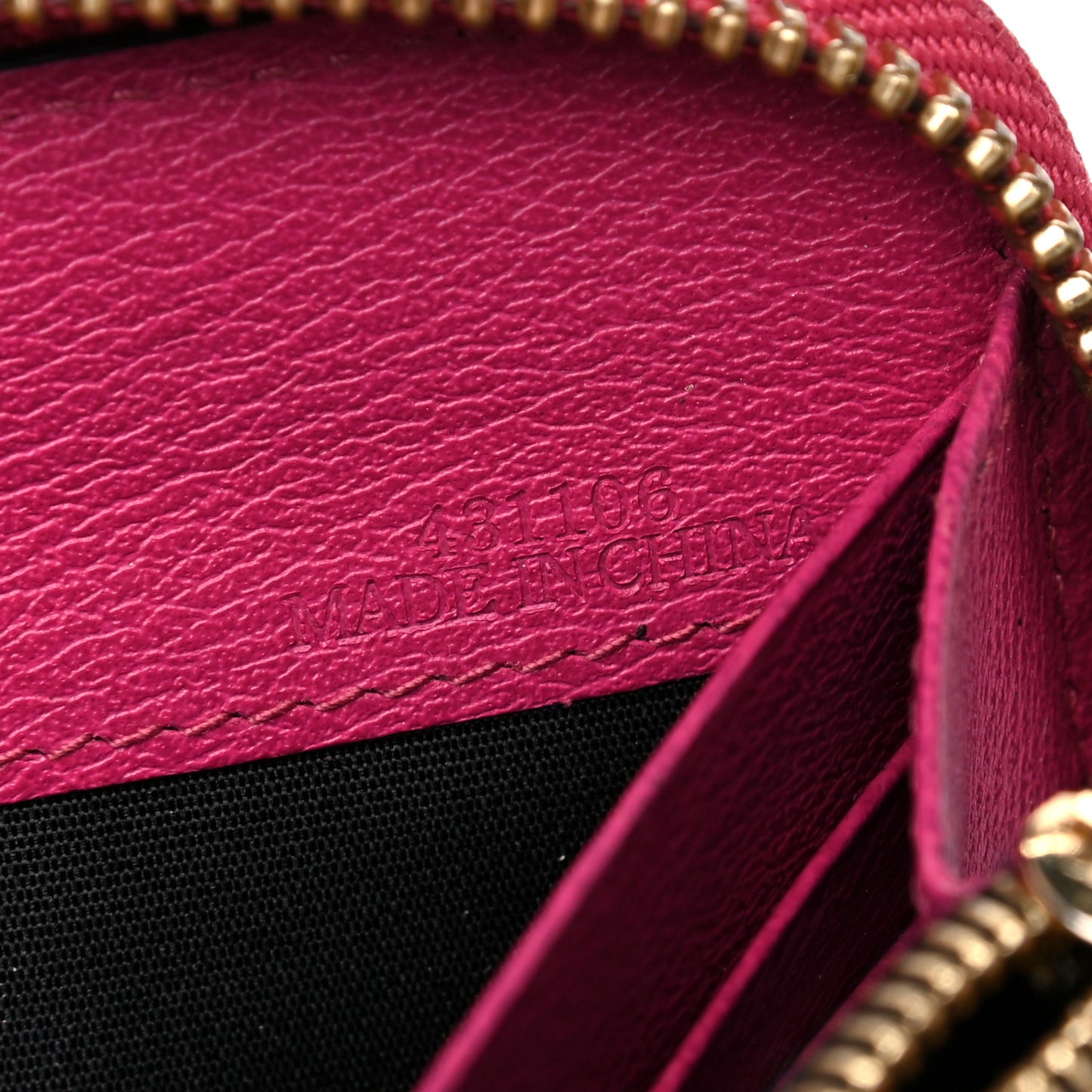 Calfskin Zip Around Wallet Pink