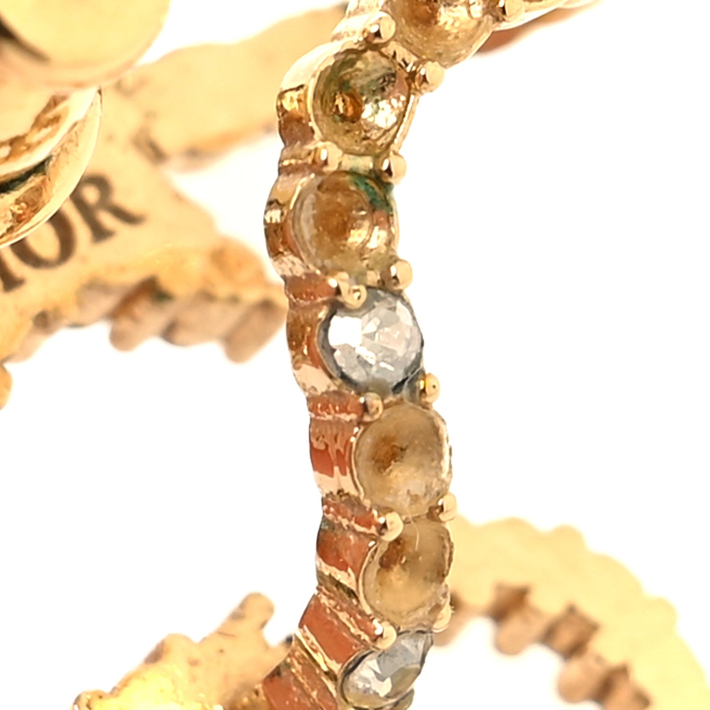 Crystal Clair D Lune Wrap Around Earrings Gold