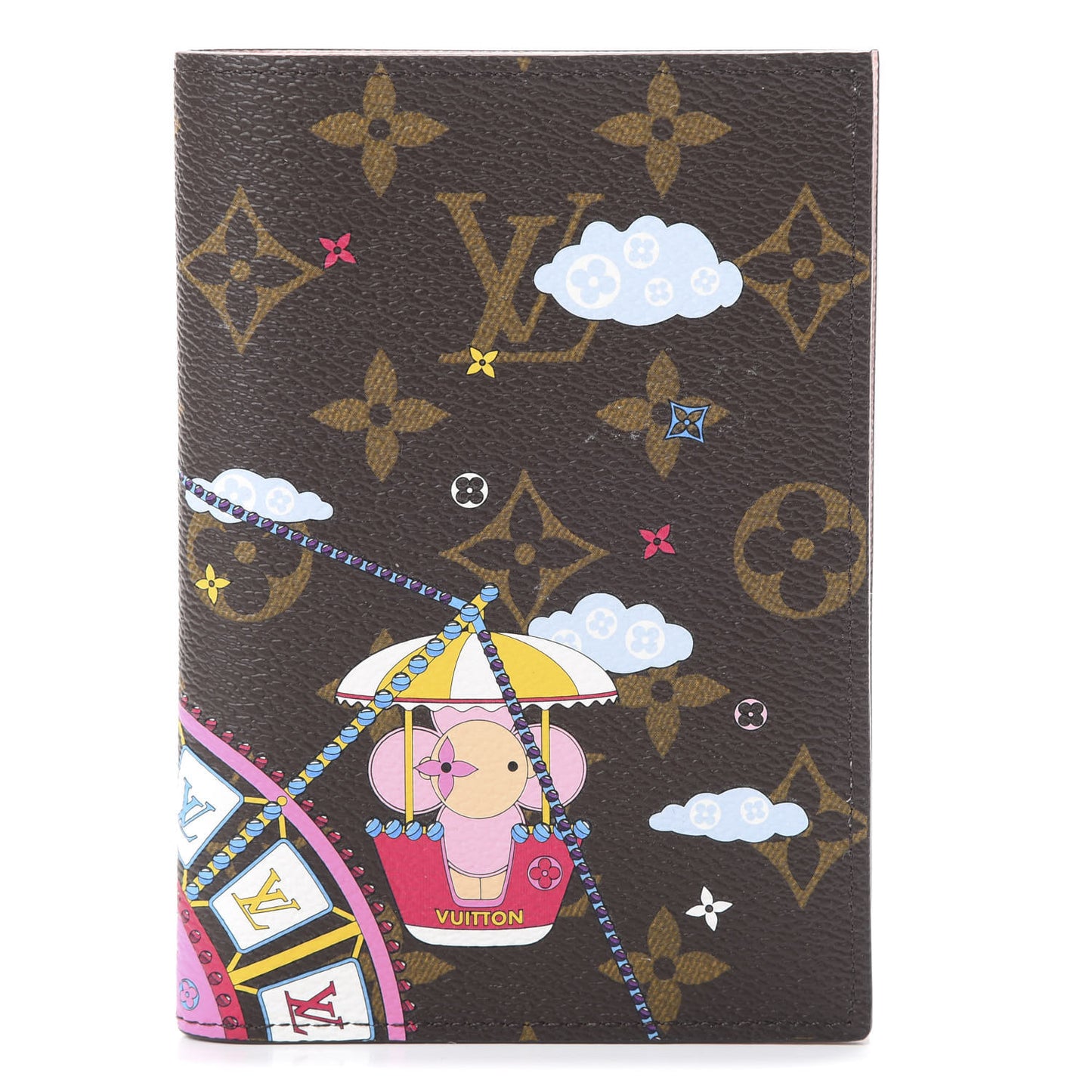 Monogram 2020 Christmas Animation Big Wheel Passport Cover Rose Ballerine