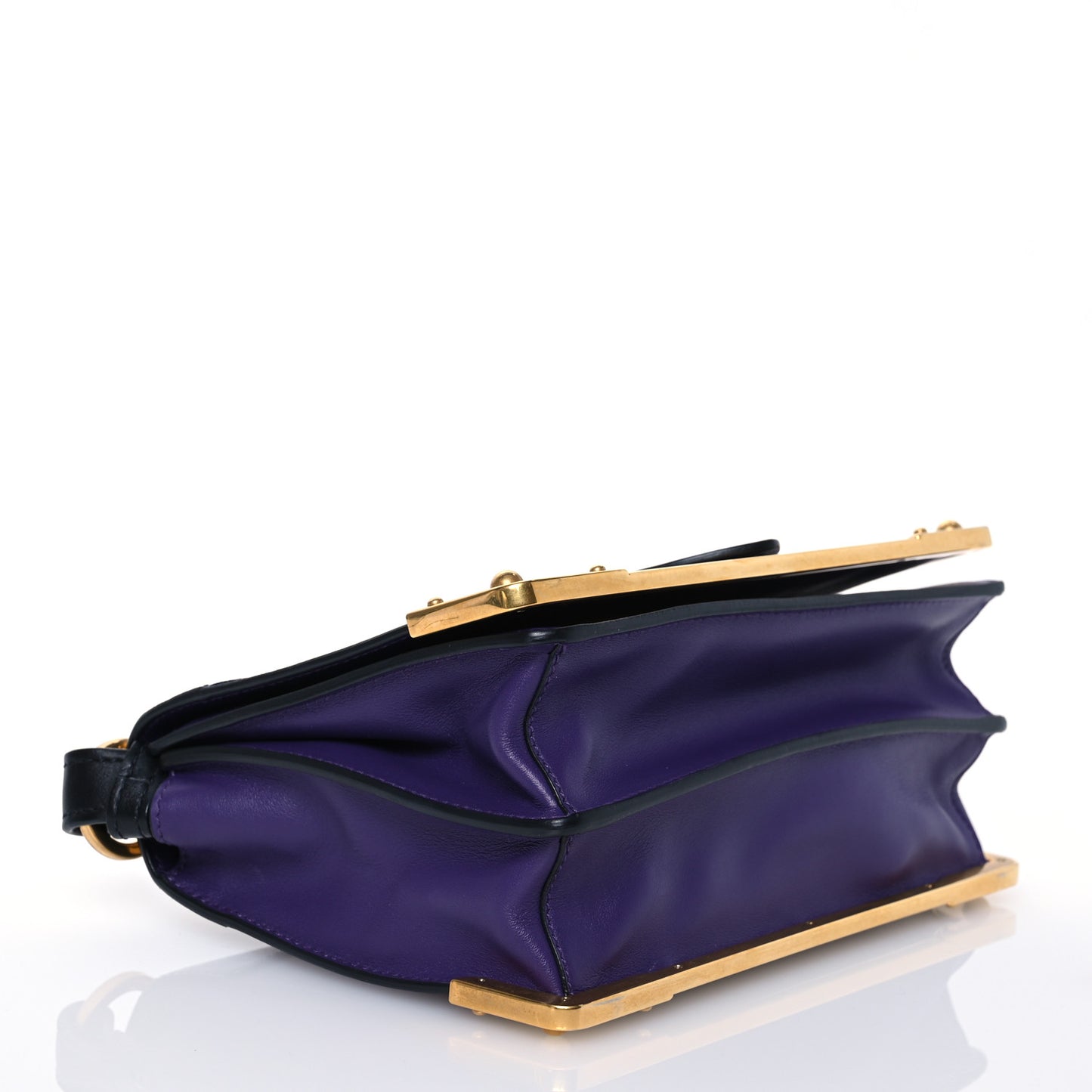 City Calfskin Saffiano Cahier Bag Viola Black