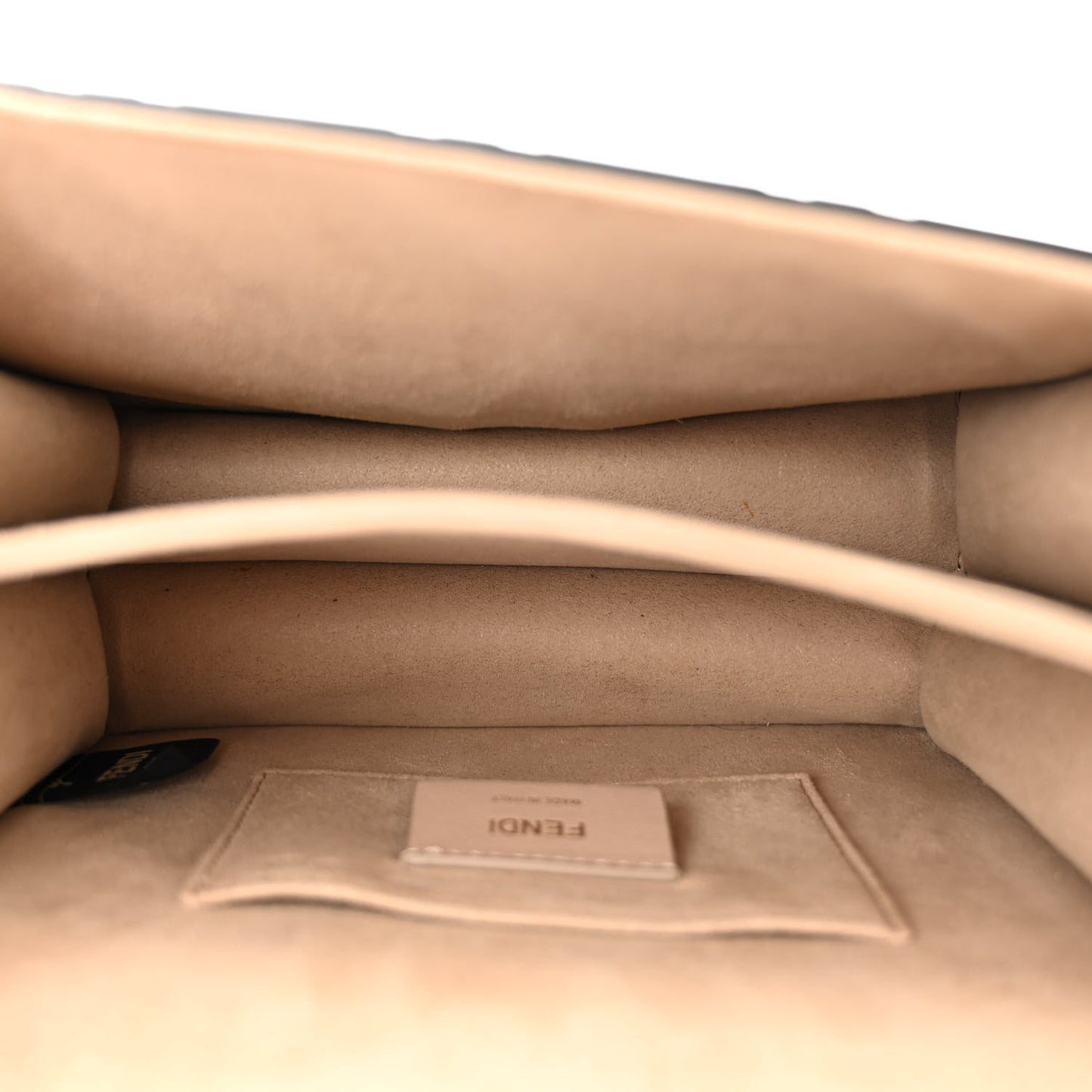 Vitello Liberty Bi-Color FF 1974 Embossed Small Kan U Shoulder Bag Maya Black