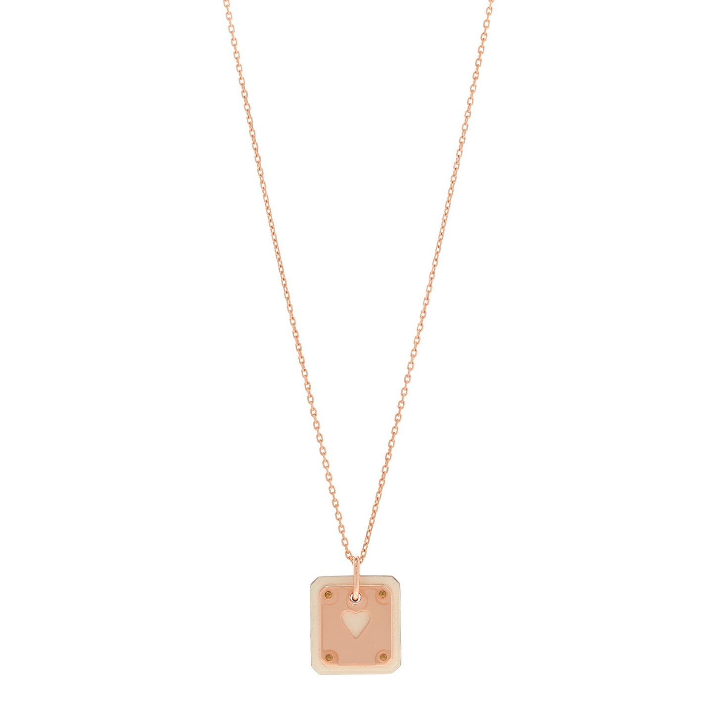 Rose Gold Plated Swift As de Coeur Pendant Necklace Nata