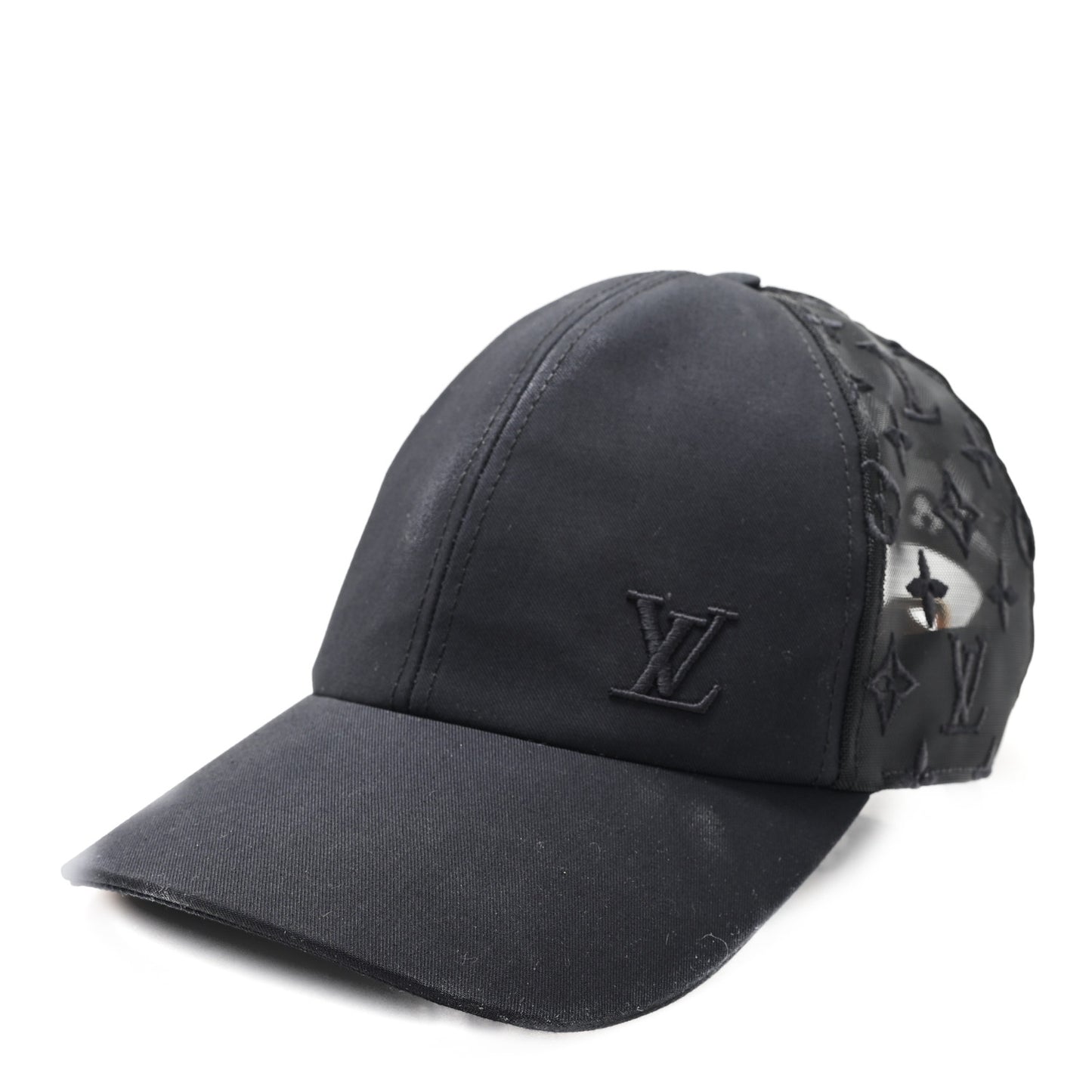 Monogram Mesh Cotton Cap M Black