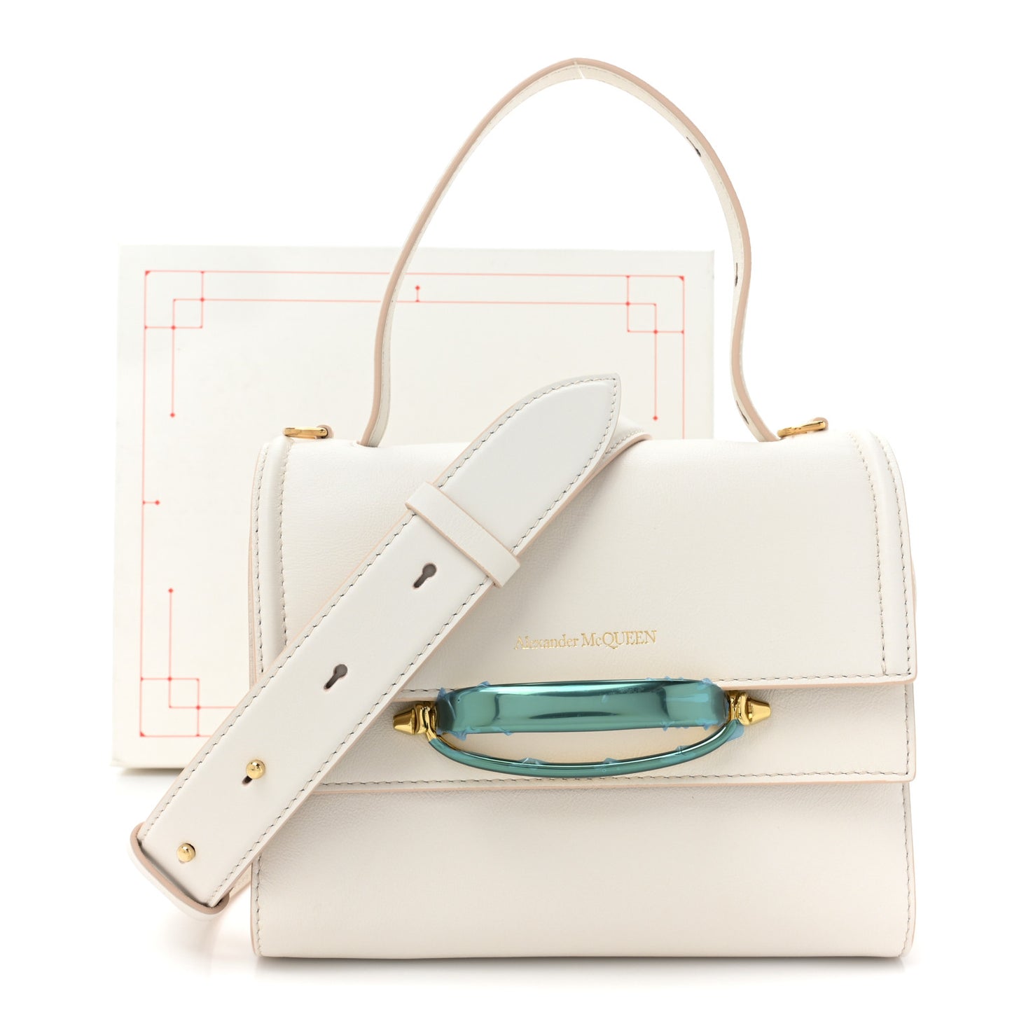 ALEXANDER MCQUEEN Calfskin The Small Story Bag Deep Ivory