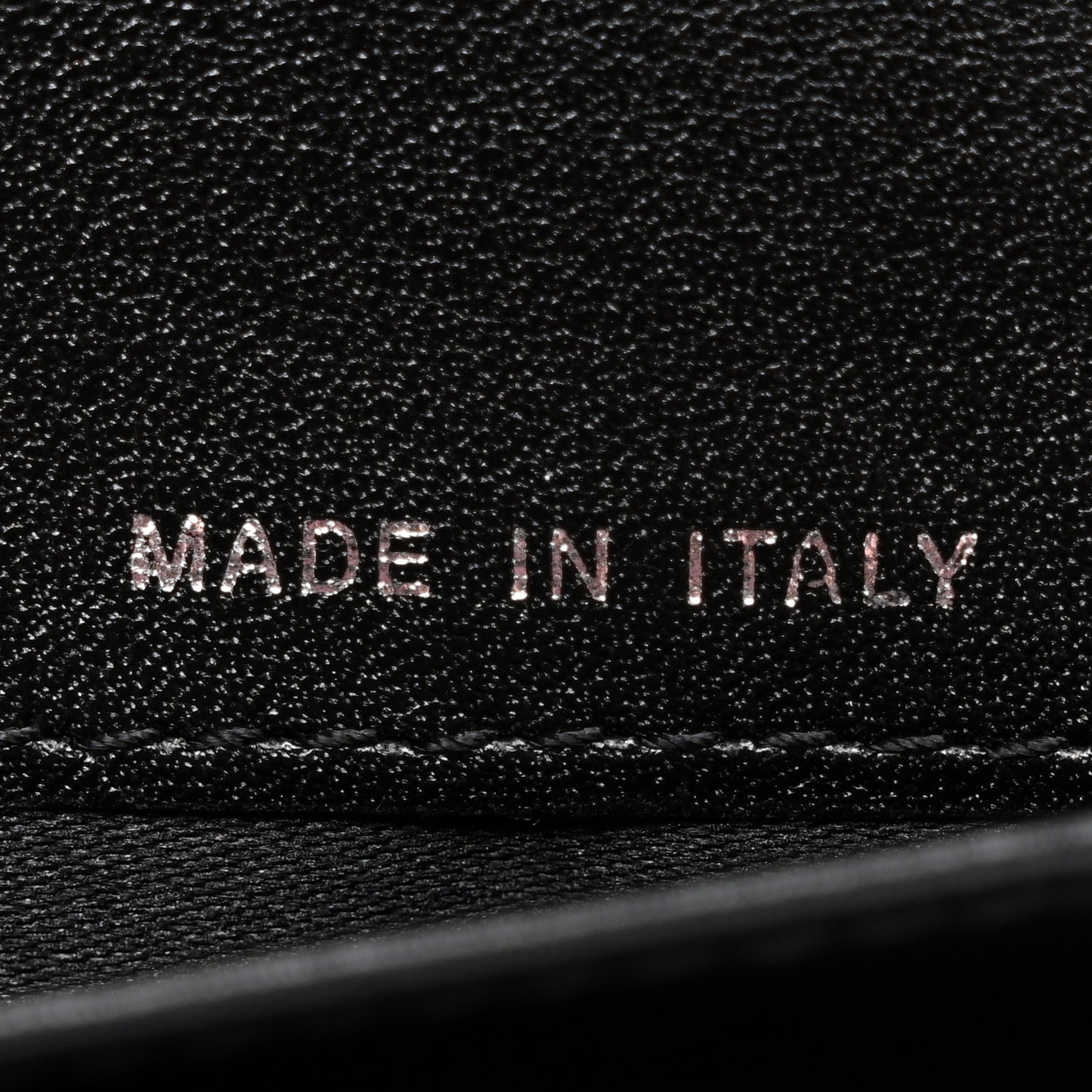 Patent Camellia Embossed Zipped Pocket Wallet Black