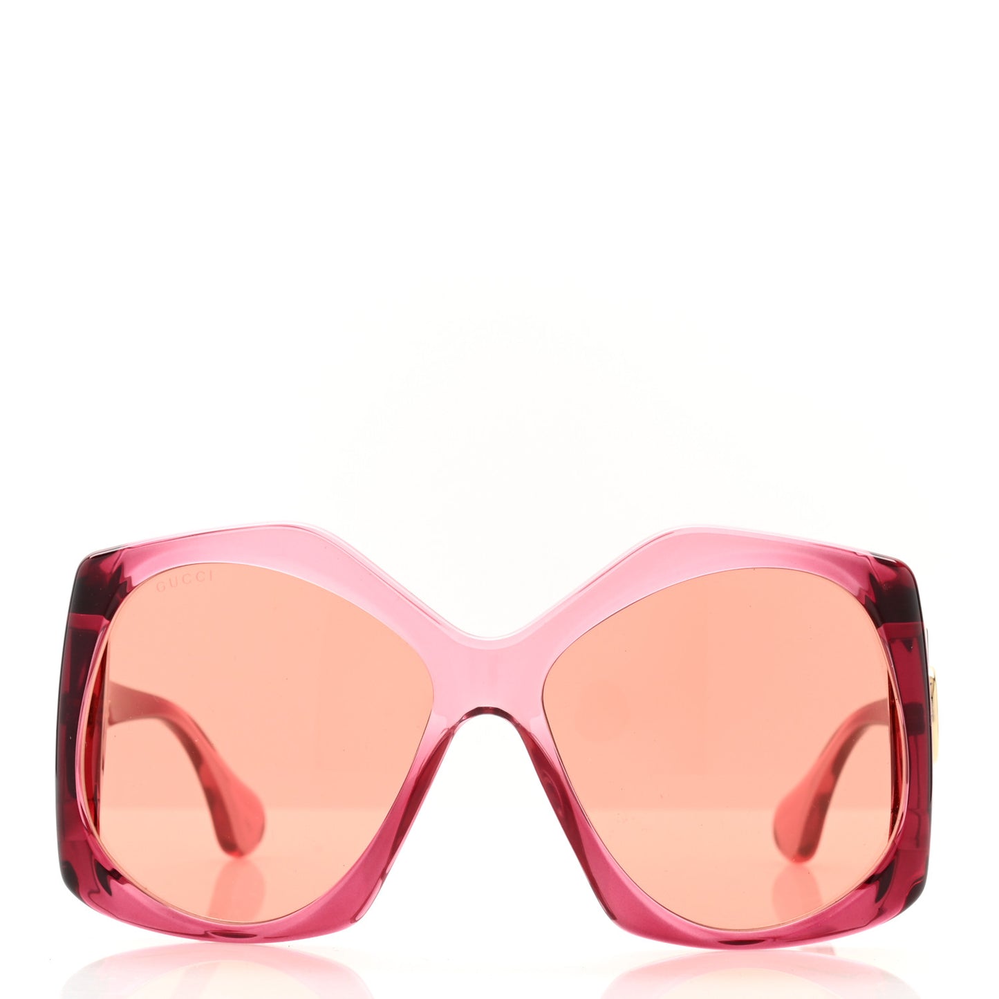 Acetate Round Sunglasses GG0875S Burgundy Orange
