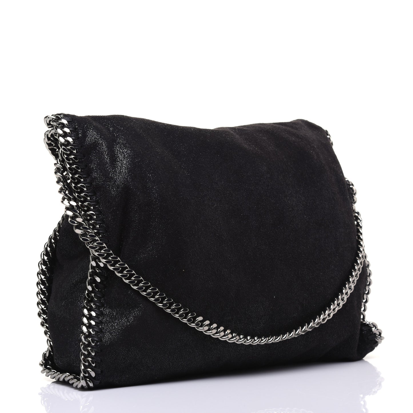 Shaggy Deer Falabella Fold Over Tote Black