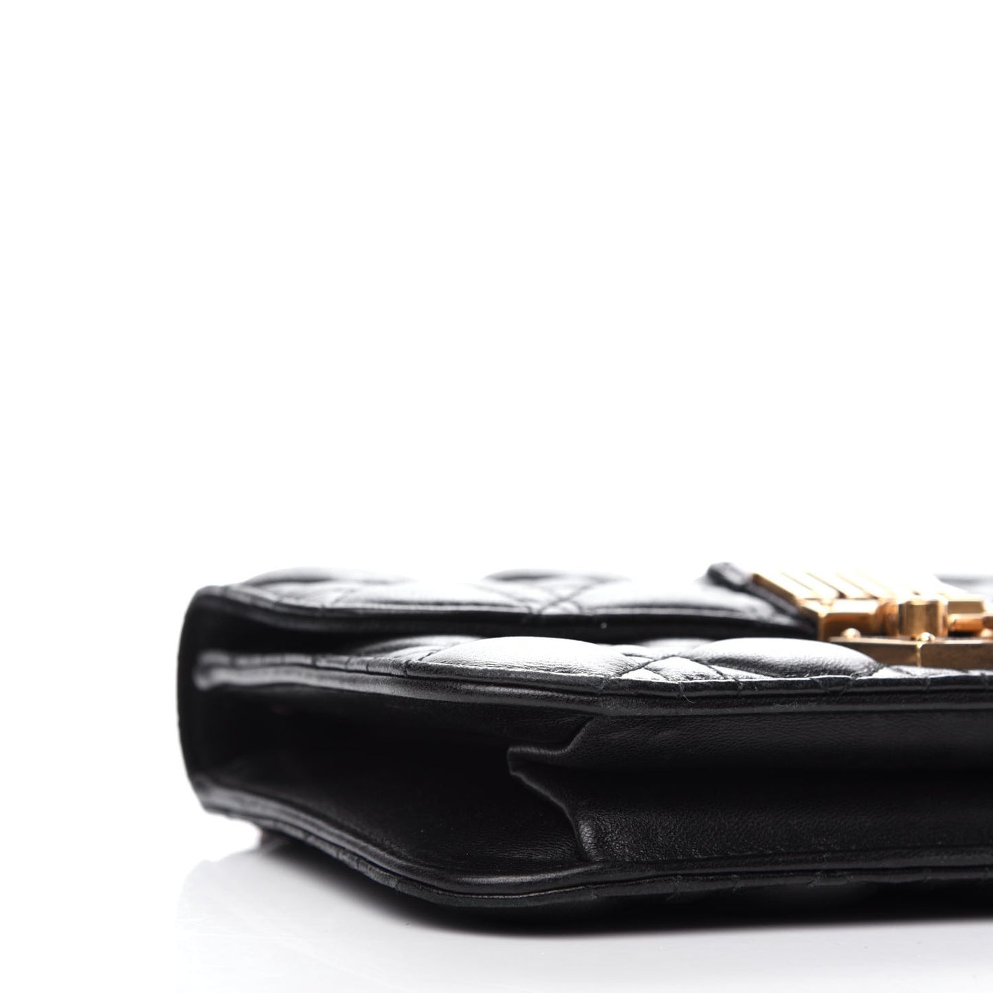 Lambskin Cannage Small Dioraddict Flap Bag Black
