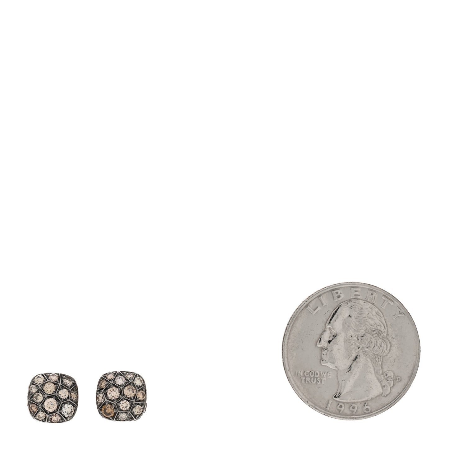 18K Rose Gold Brown Diamond Nudo Stud Earrings