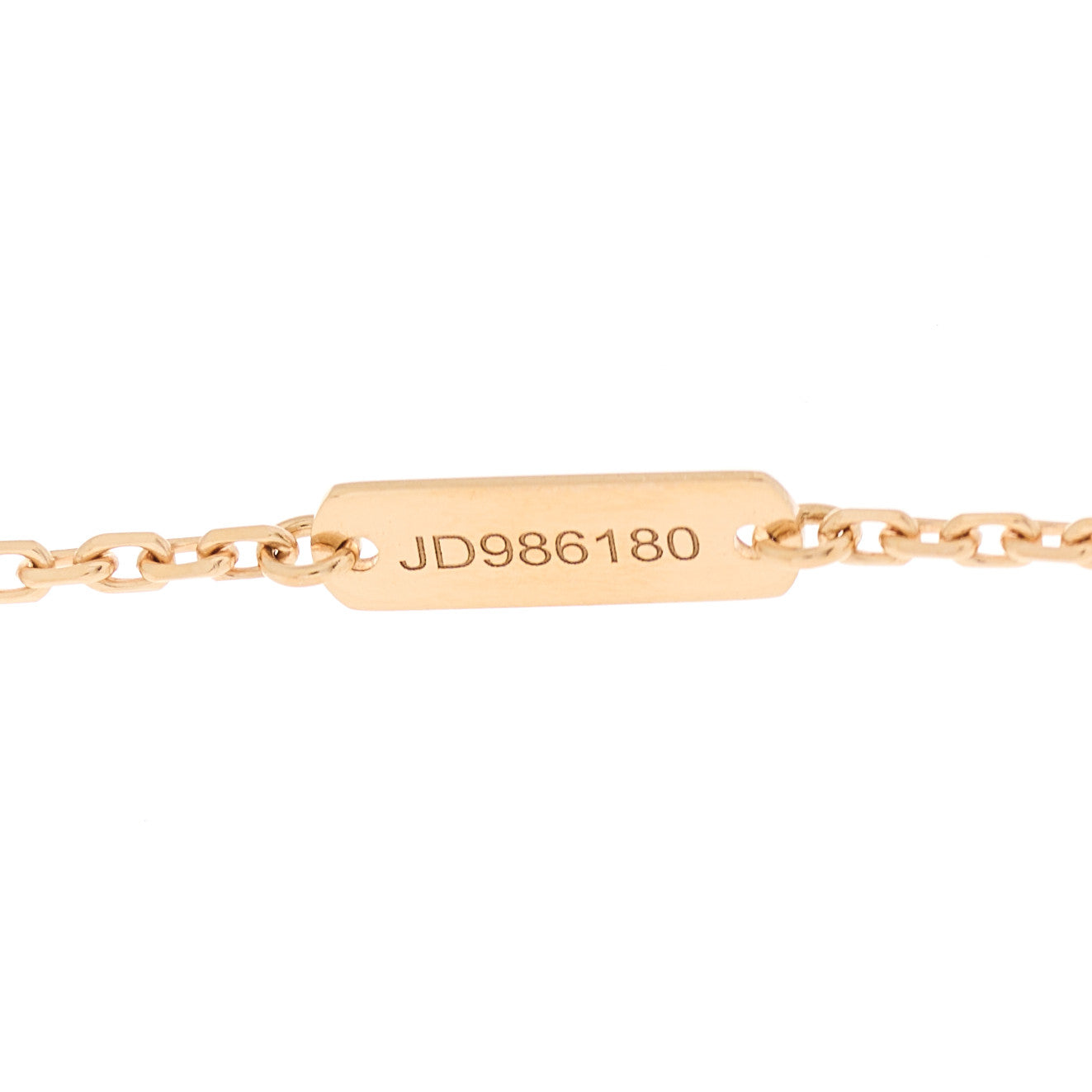 18K Rose Gold Diamond Silver Obsidian Vintage Alhambra Pendant Necklace
