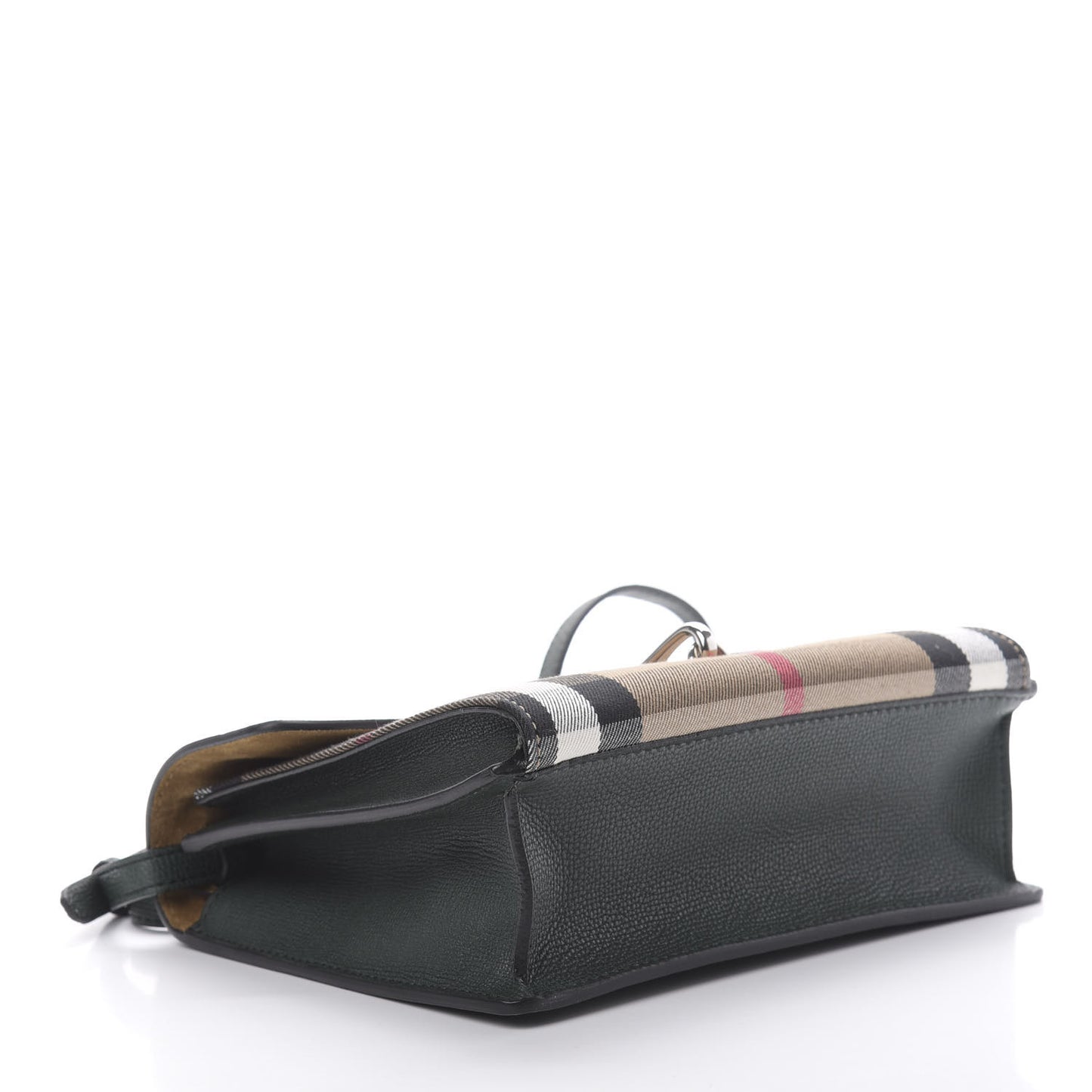 Derby Calfskin House Check Small Macken Crossbody Bag Dark Bottle Green