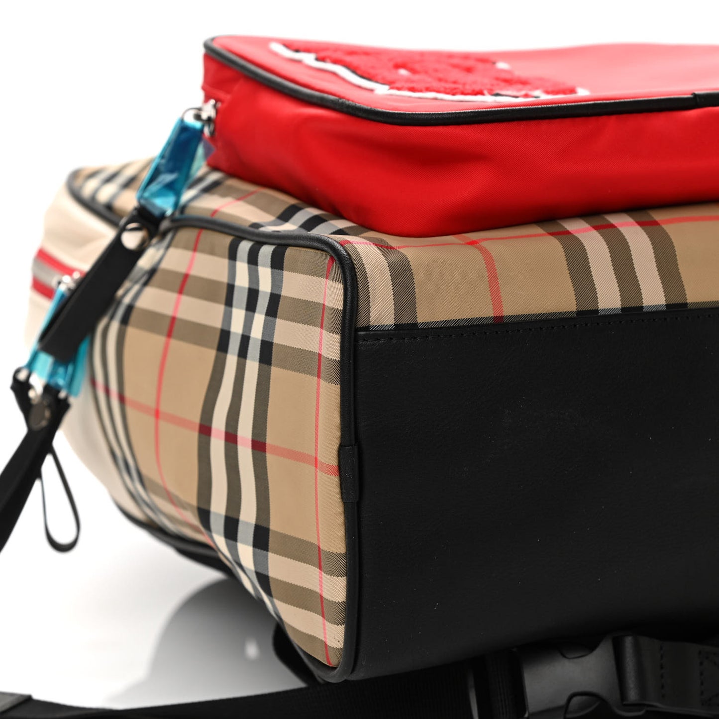 Econyl Vintage Check Kids Monogram Backpack Archive Beige