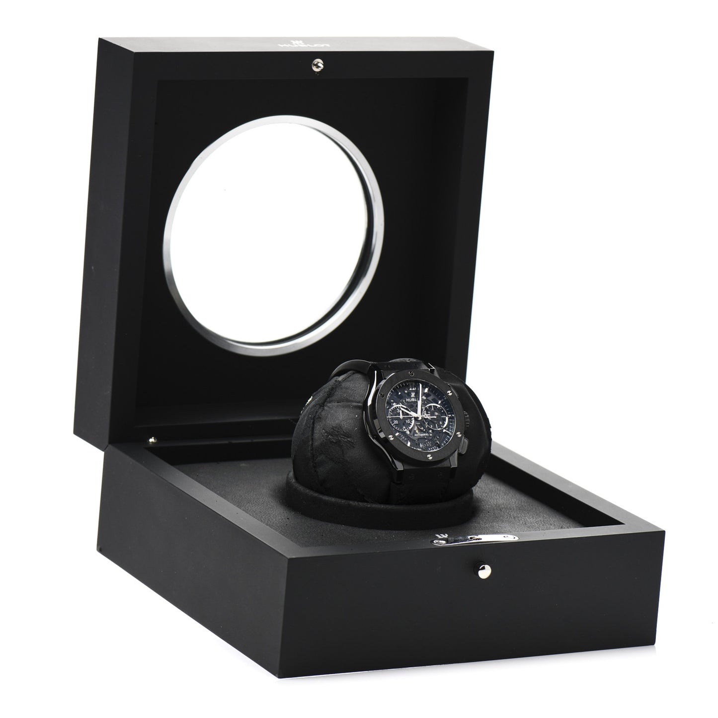 Titanium Ceramic Alligator 45mm Classic Fusion Aerofusion Chronograph Automatic Watch Black 525.CM.0170.RX