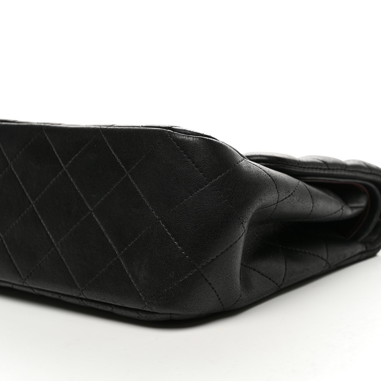 Chanel Lambskin Quilted Jumbo Double Flap Black 10 of 12