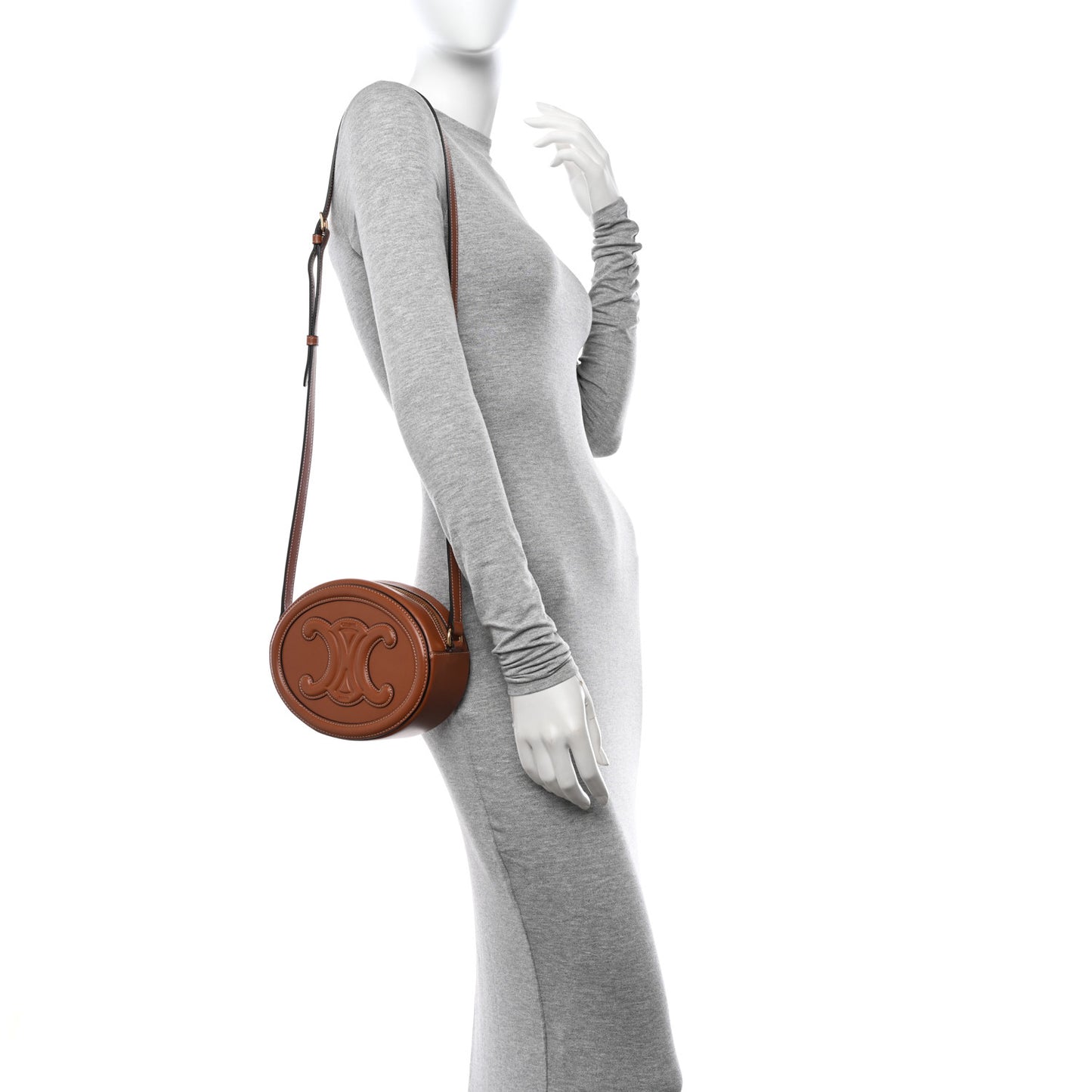 Smooth Calfskin Cuir Triomphe Oval Bag Tan