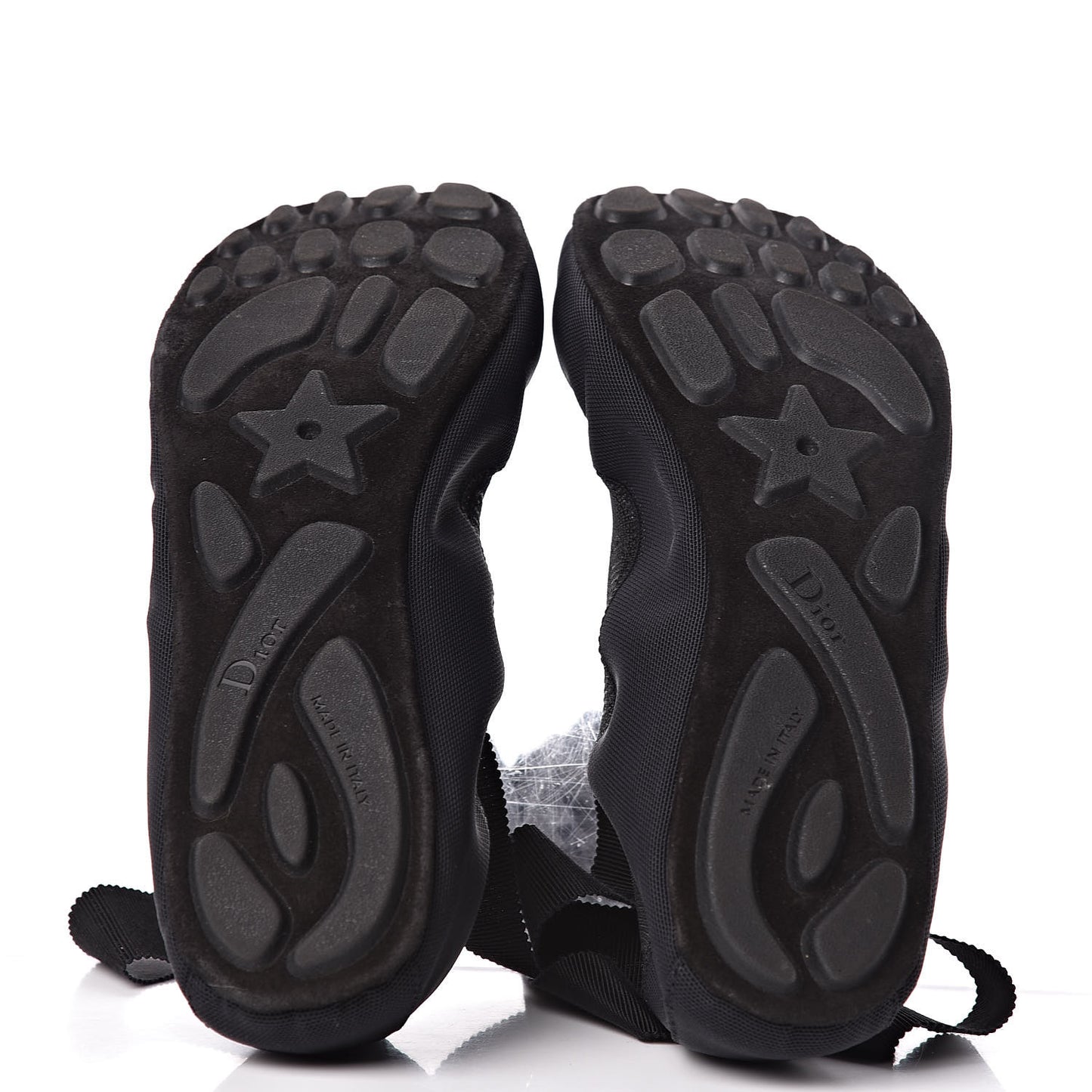 Micro Mesh Academy Lace-Up Ballerina Flats 39 Black