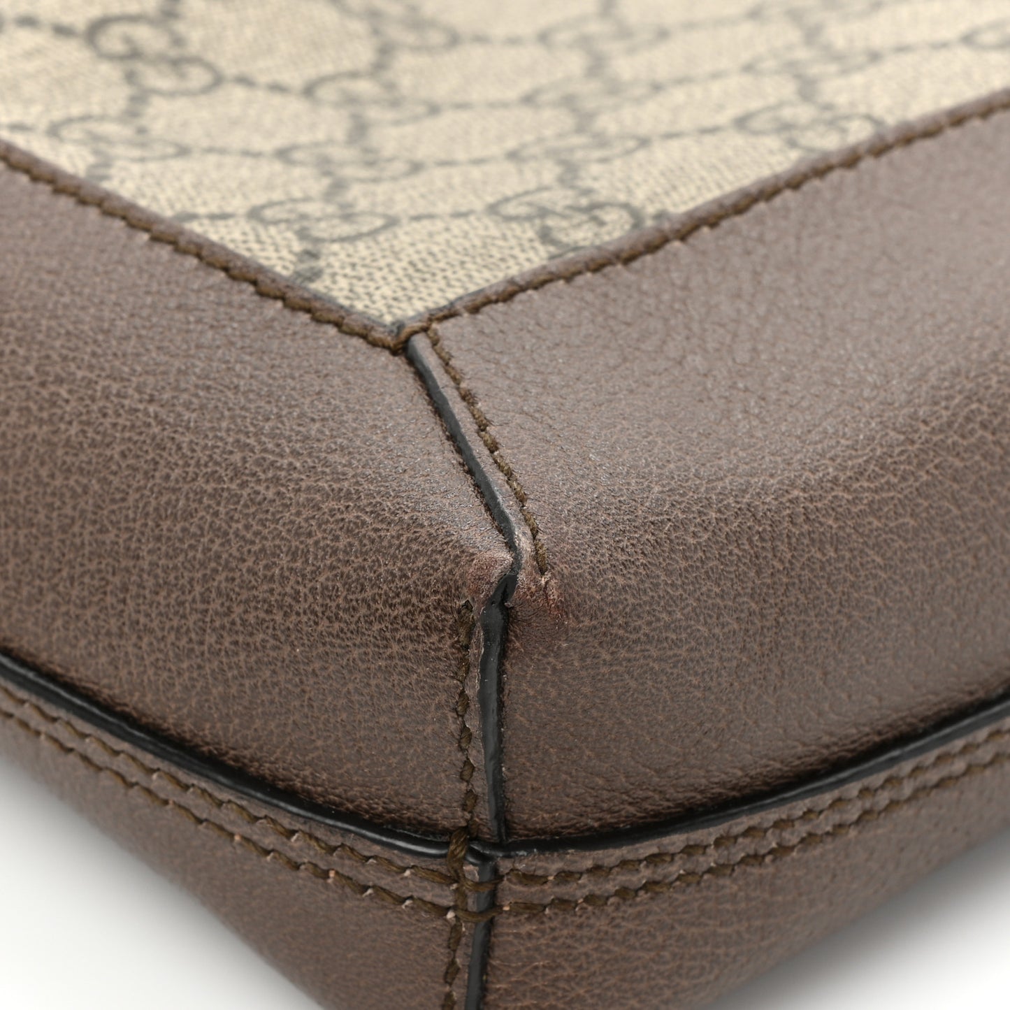 GG Supreme Monogram Web Large Ophidia Vertical Shopping Tote Brown