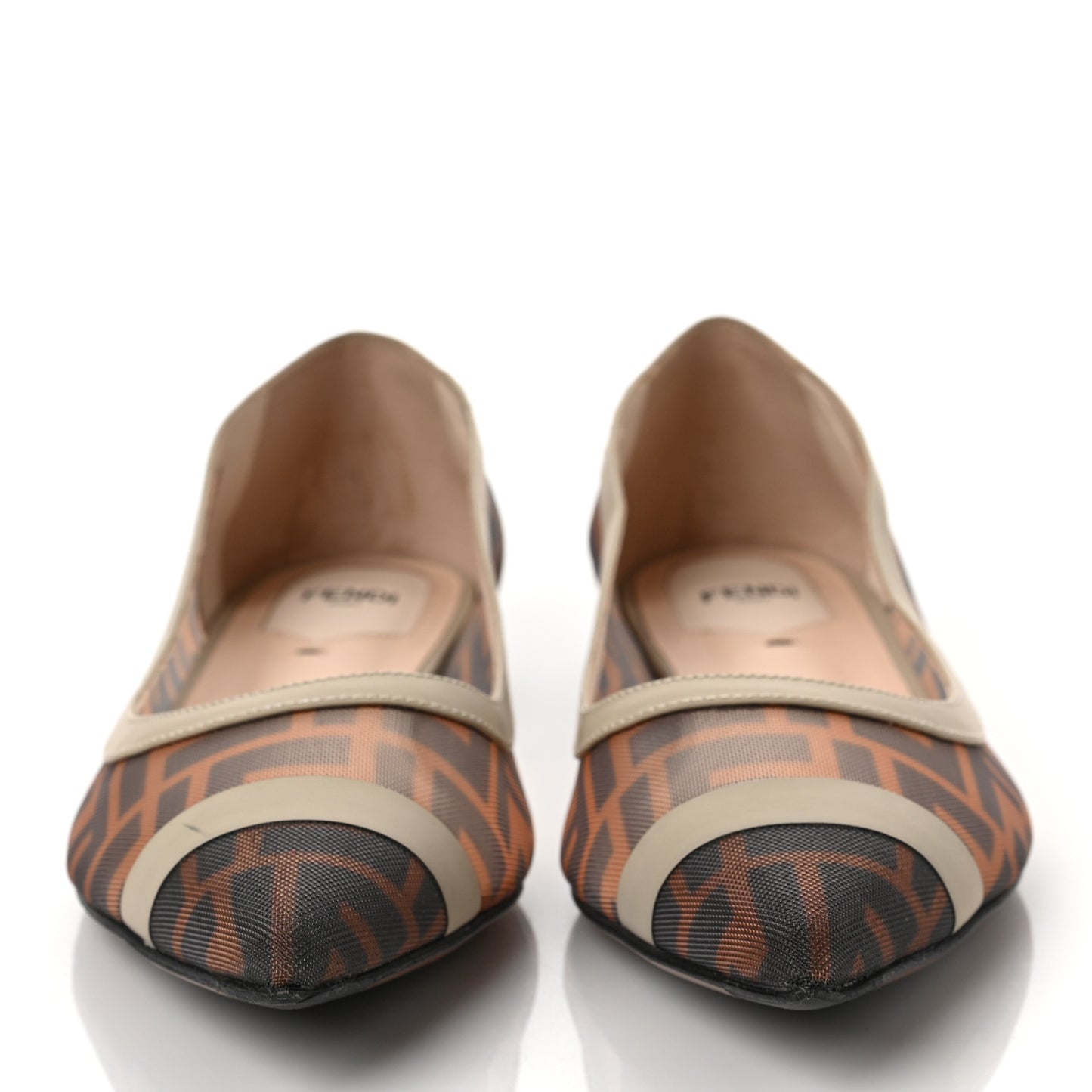Mesh FF Skimmer Ballerina Flats 40 Tobacco Moro Black