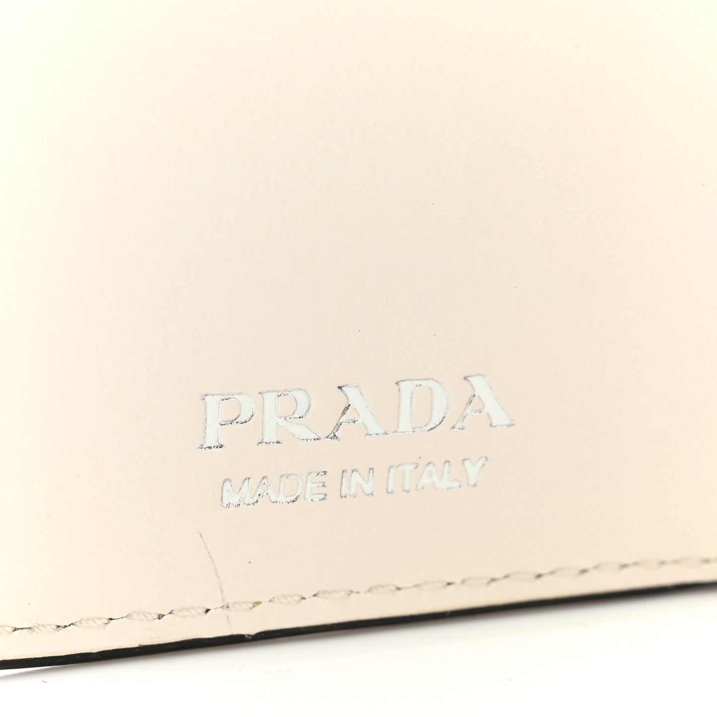 City Calfskin Bi-Fold Wallet White Black