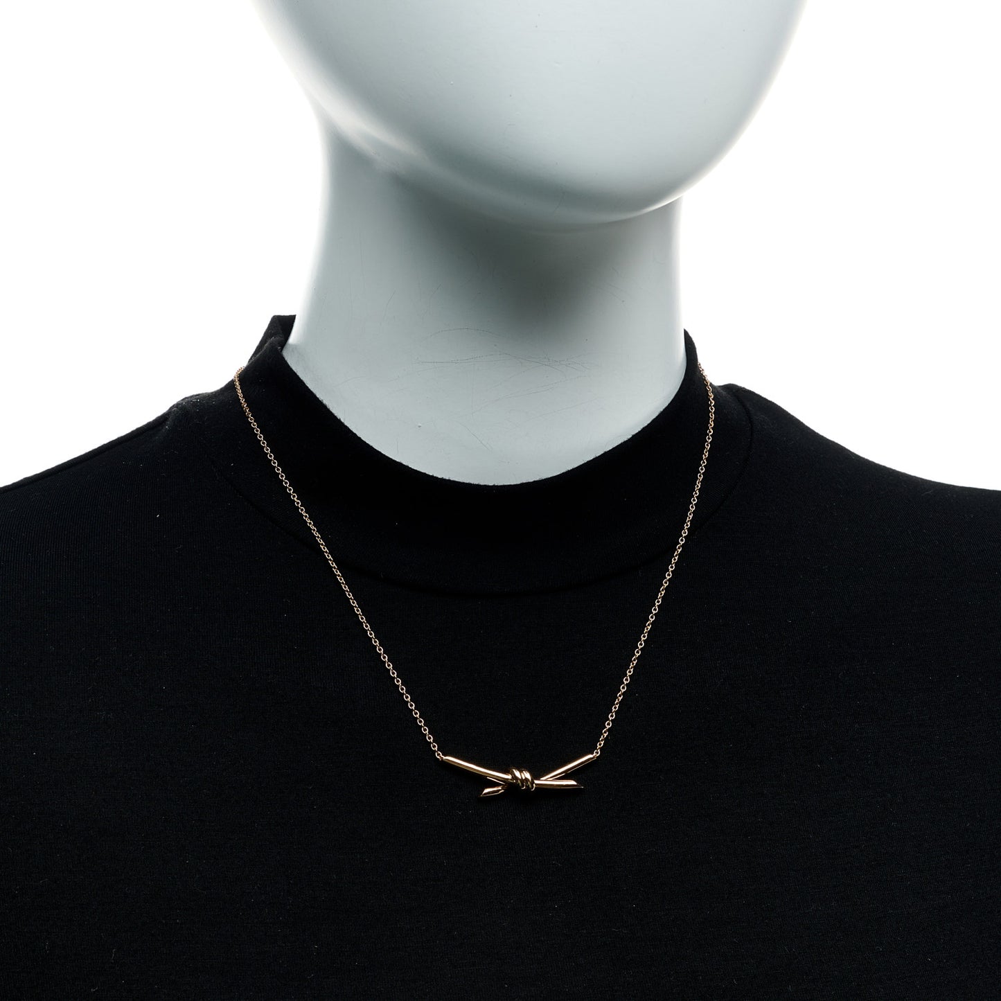 18K Rose Gold Knot Necklace