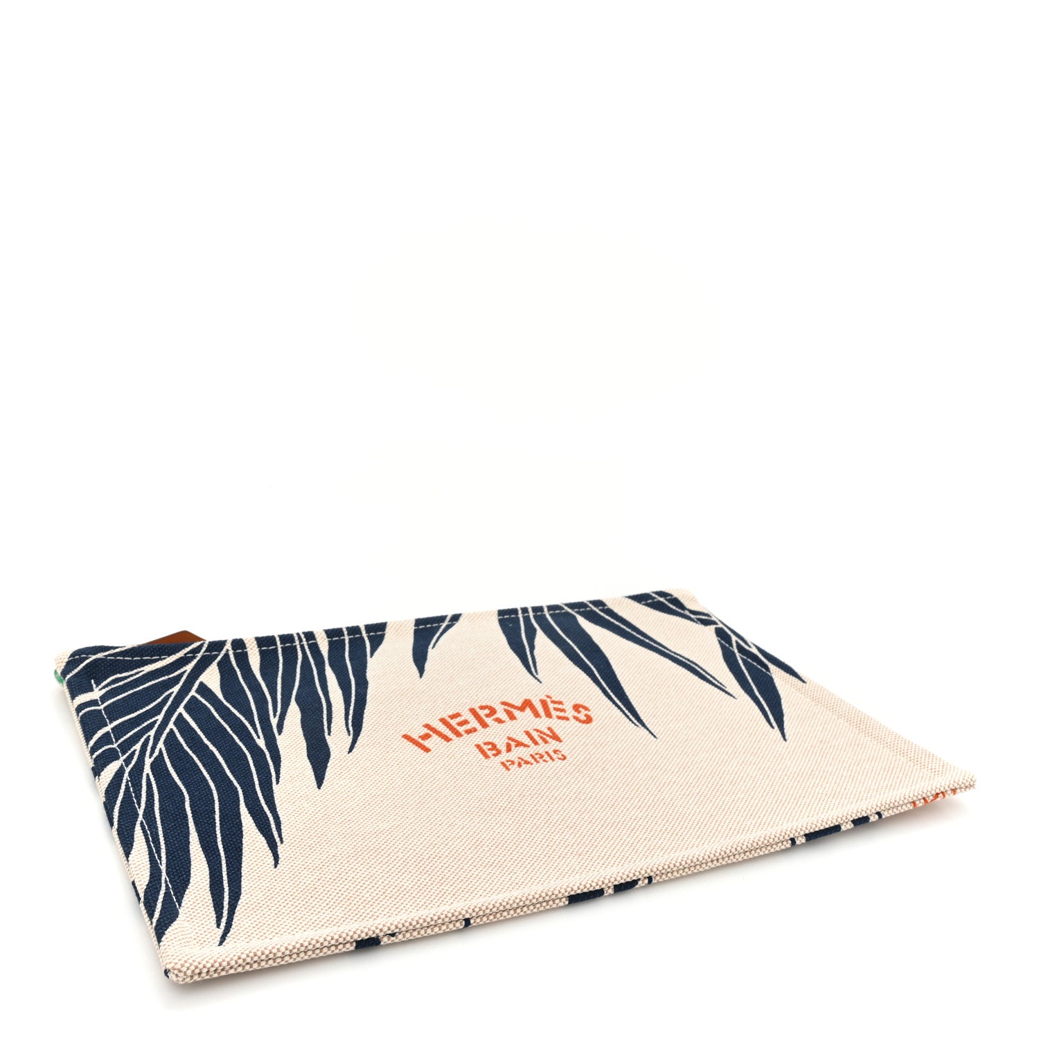 Hermes Canvas Jin et Leo Flat Case Marine Corail 4 of 8