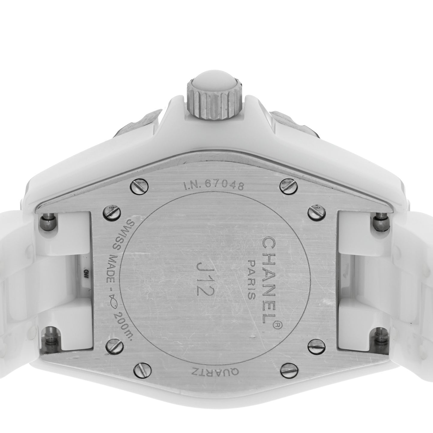 Stainless Steel Ceramic 33mm J12 Quartz Watch White
