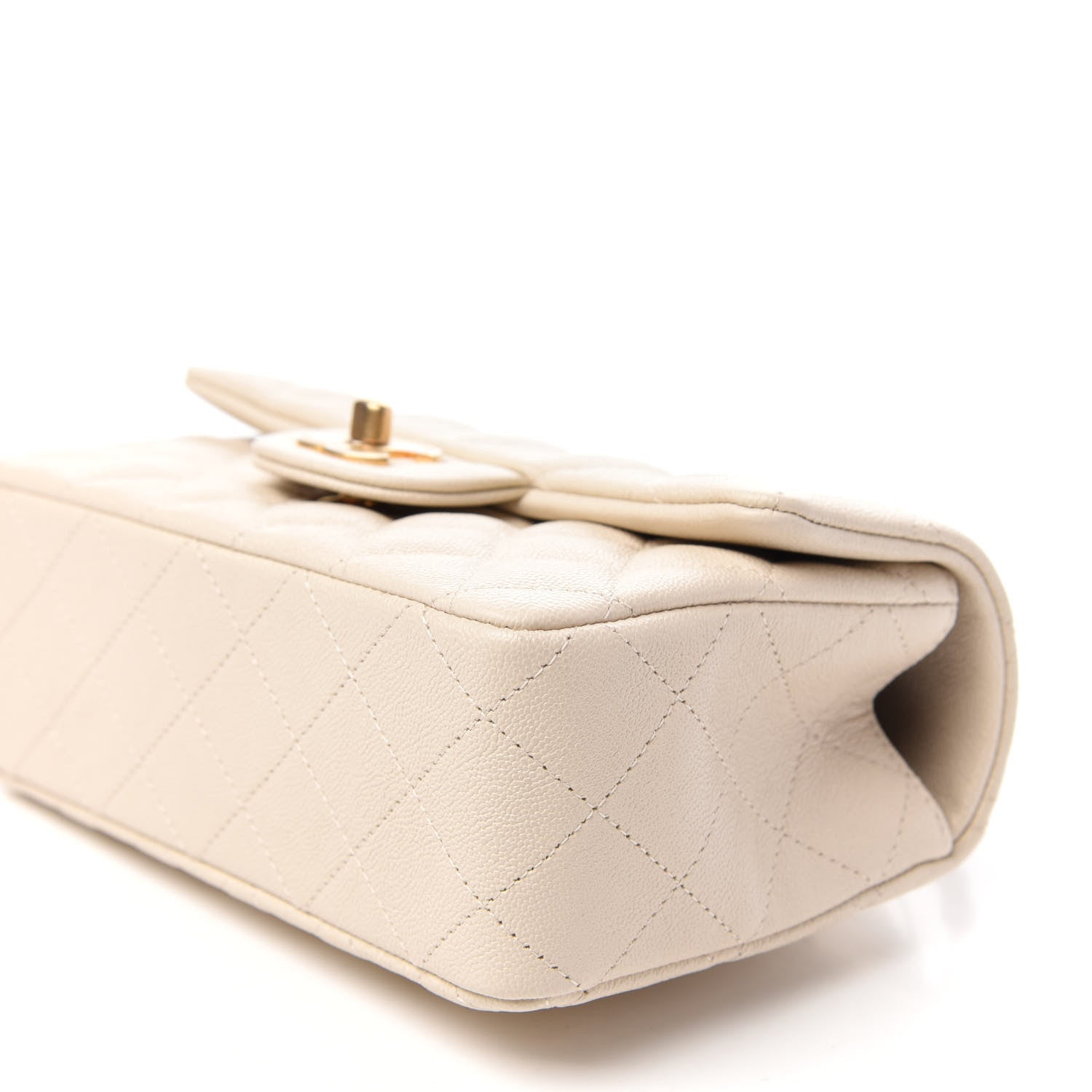 Chanel Caviar Quilted Mini Top Handle Rectangular Flap Beige 9 of 10