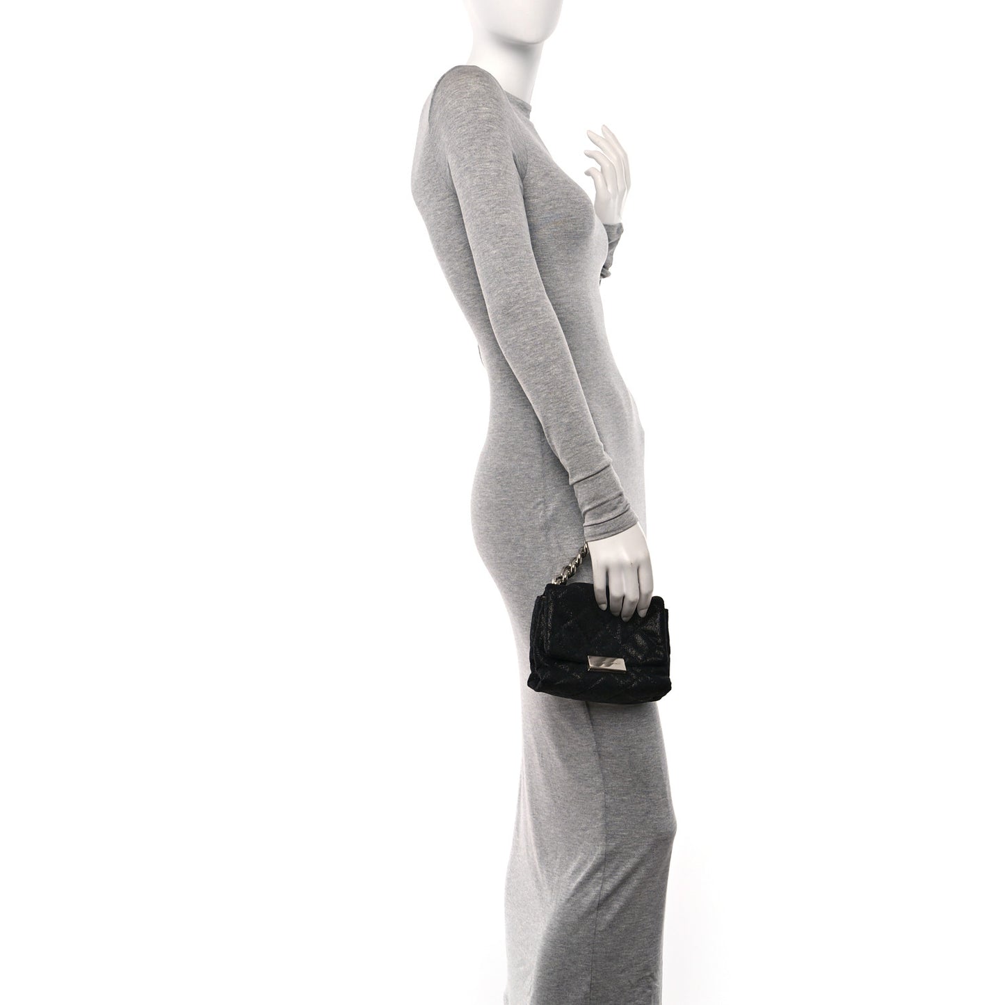 Shaggy Deer Quilted Mini Beckett Chain Shoulder Bag Black