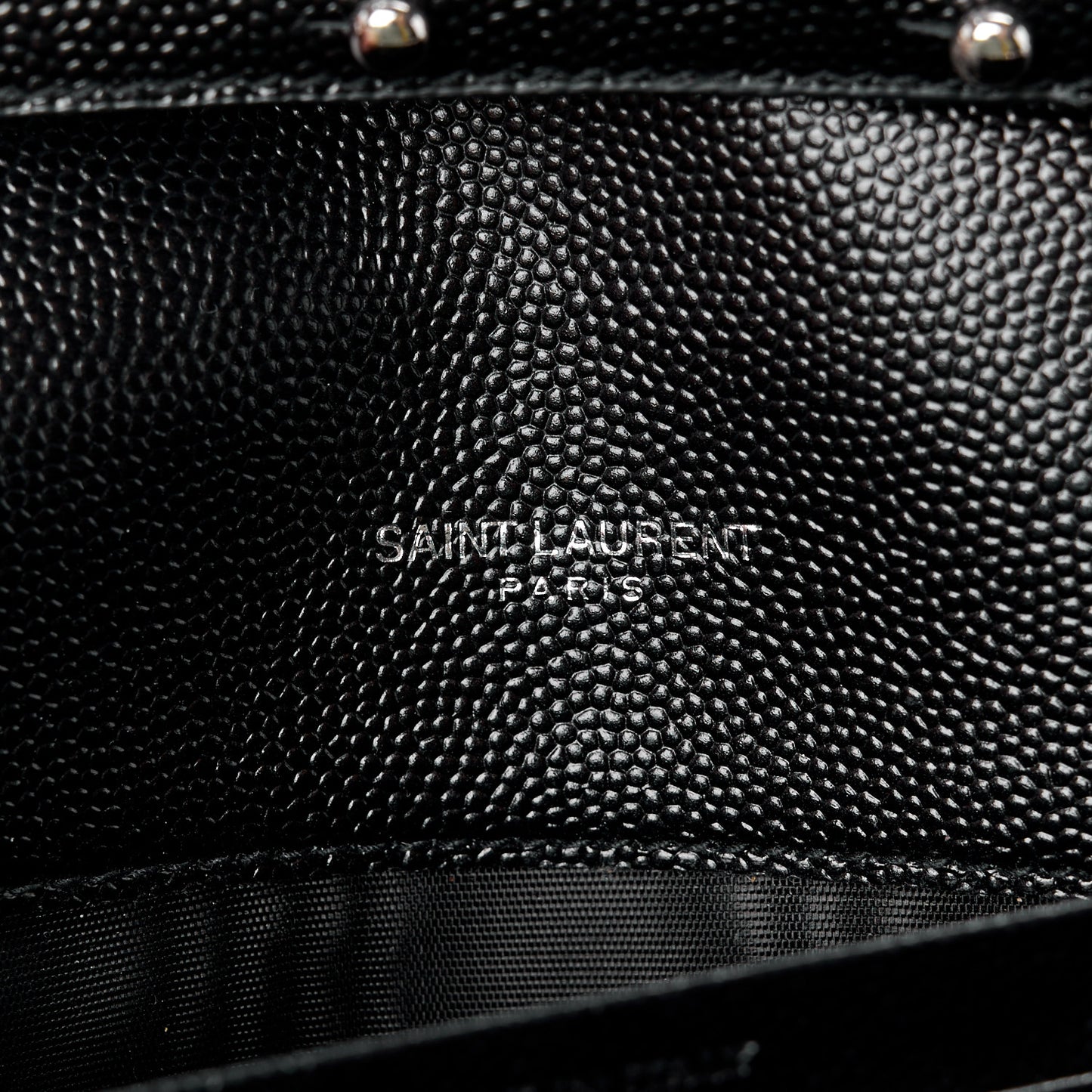 Grain De Poudre Matelasse Chevron Monogram Chain Wallet Black