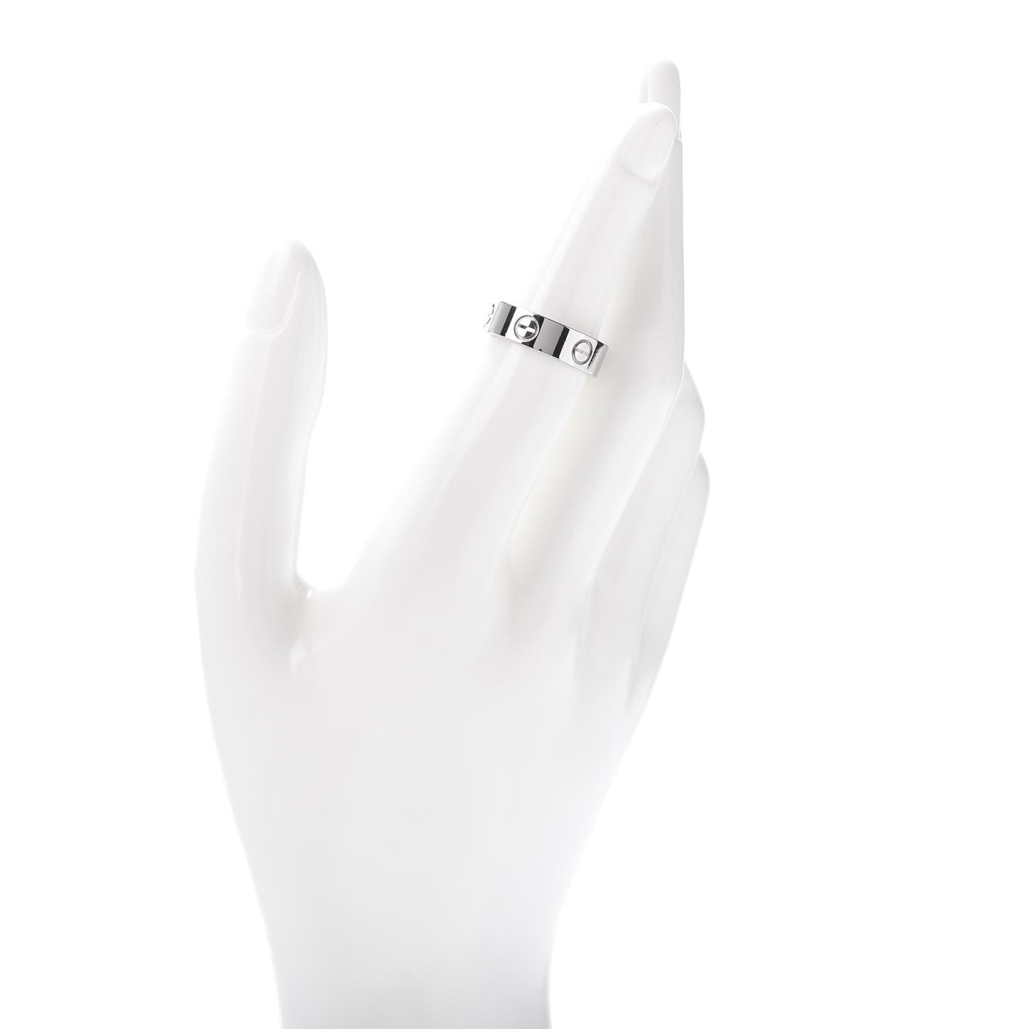 18K White Gold 5.5mm LOVE Ring 51 5.75