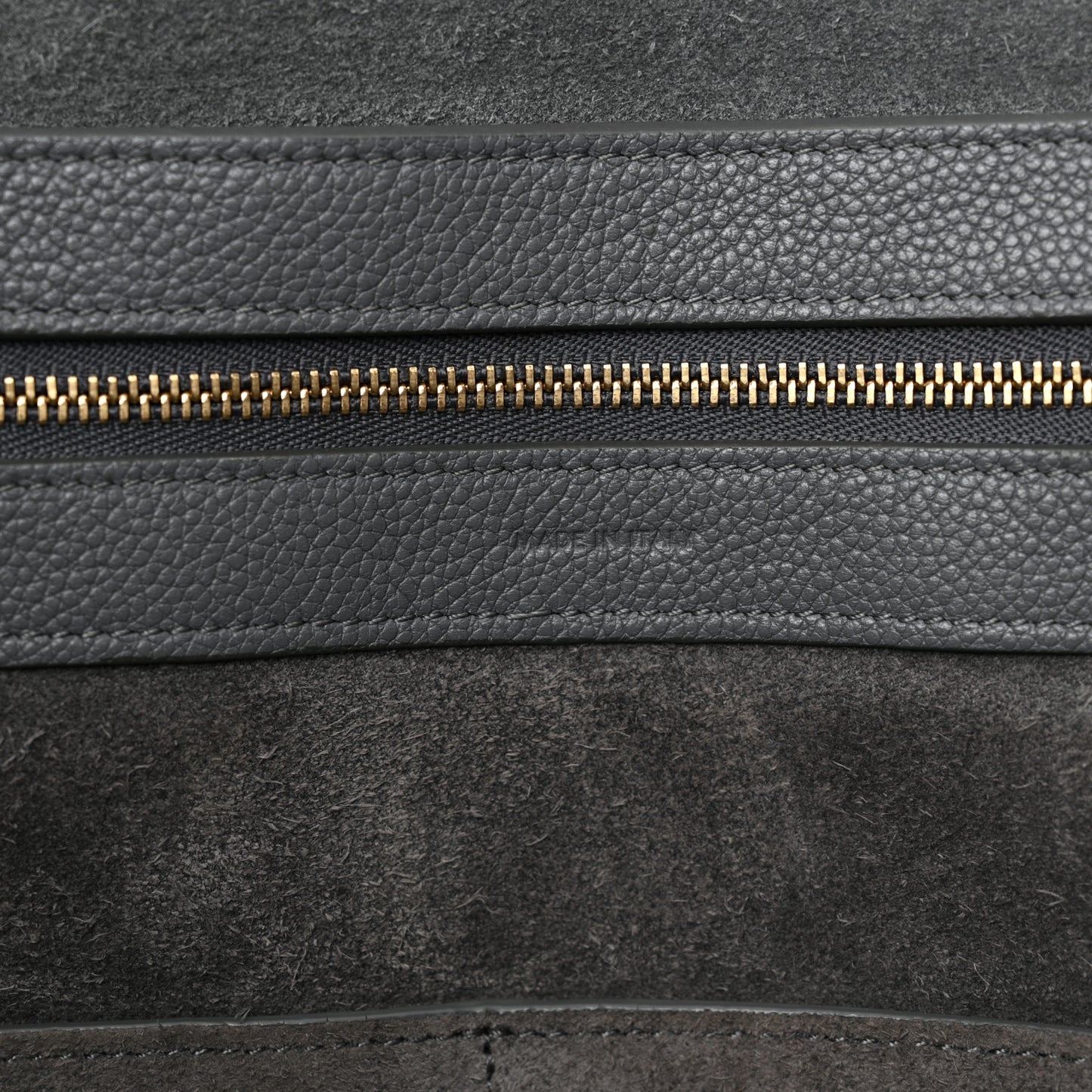 Soft Grained Calfskin Small Belt Cabas Phantom Medium Grey