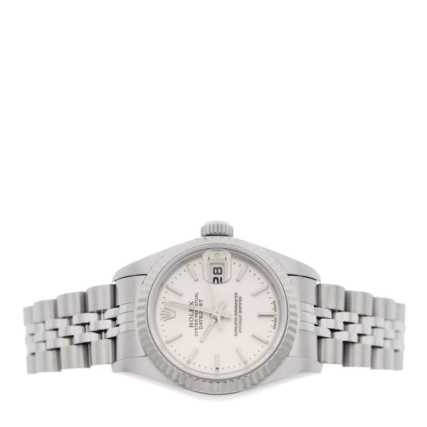Stainless Steel 18K White Gold 26mm Oyster Perpetual Datejust Watch Silver 79174