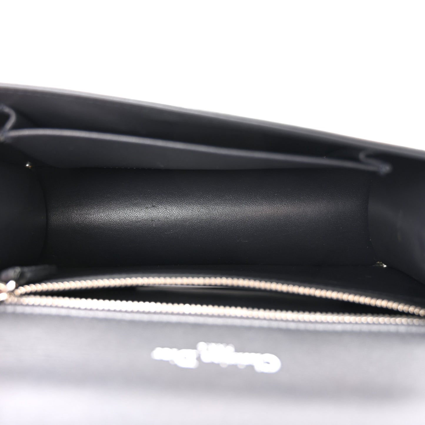 Metallic Patent Micro-Cannage Small Diorama Flap Bag Silver
