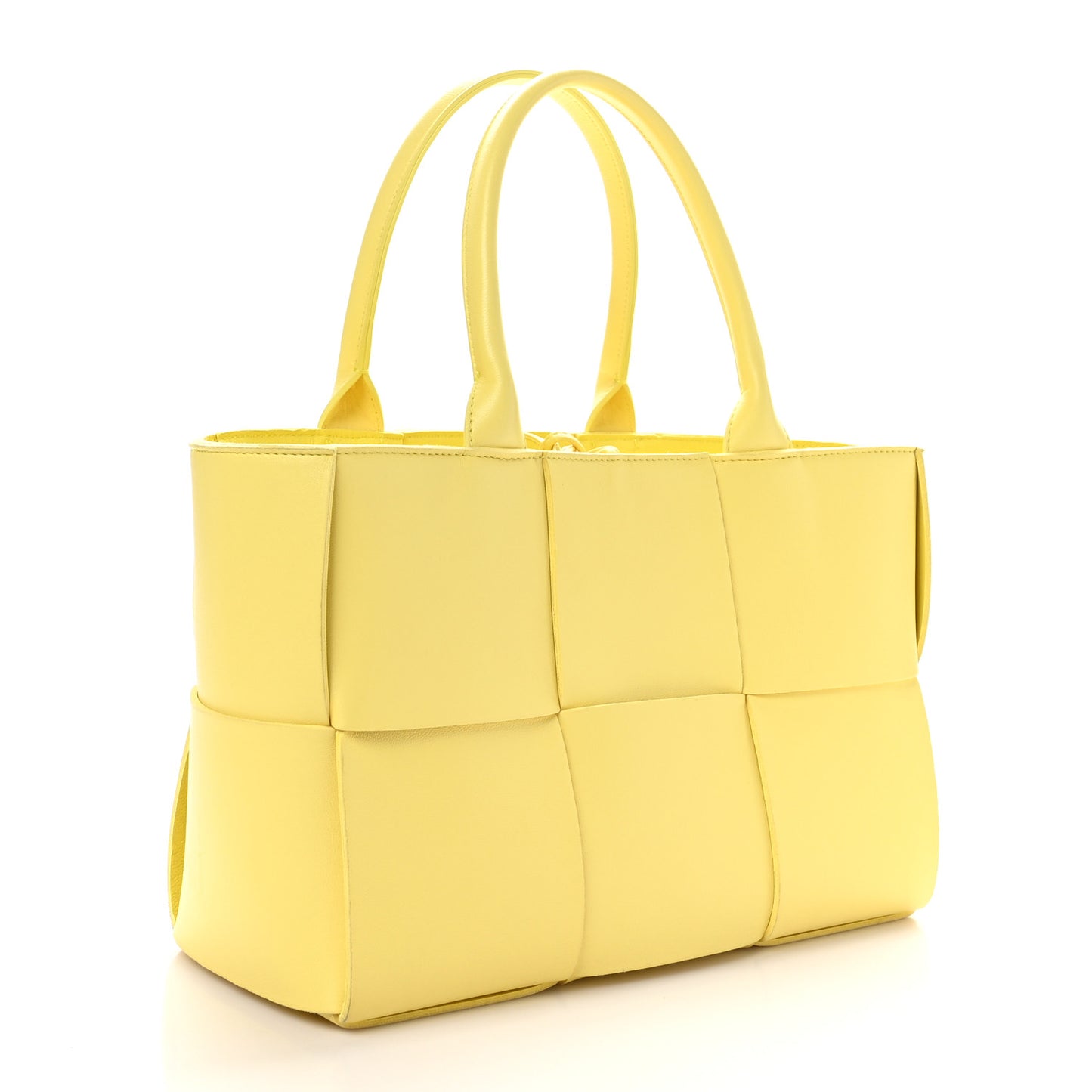 Nappa Maxi Intrecciato Small Arco Tote Yellow