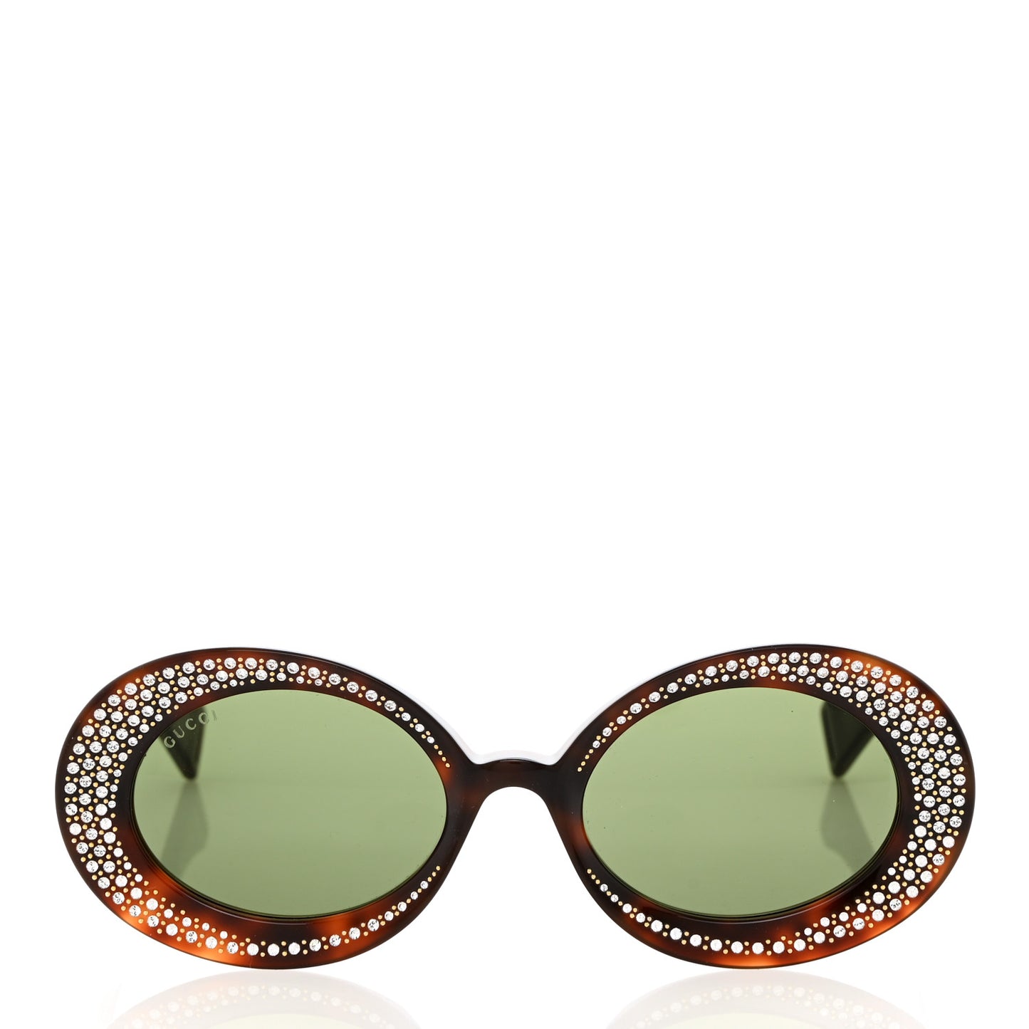 Acetate Crystal Round Sunglasses GG0618S Tortoiseshell