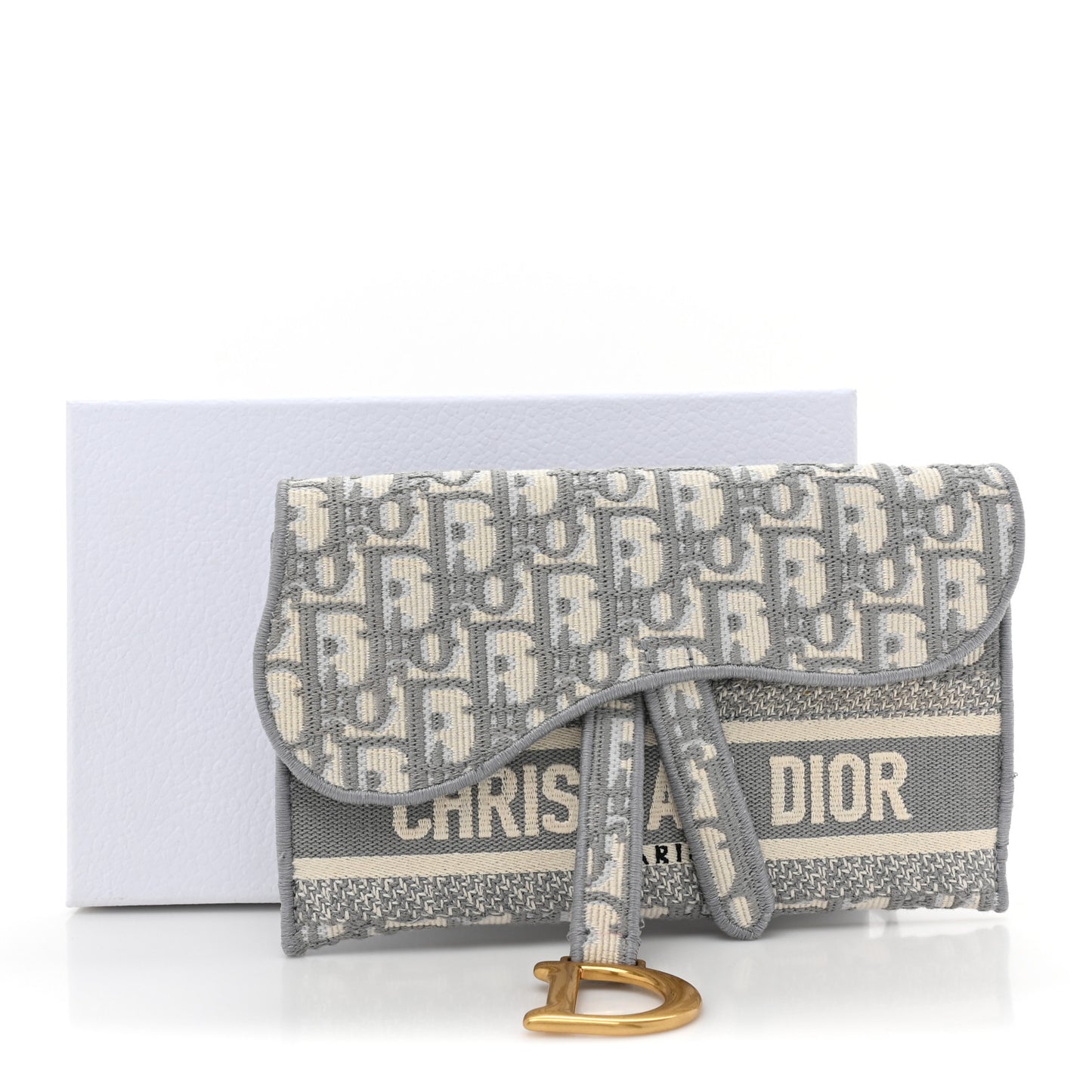 Oblique Slim Saddle Pouch Grey