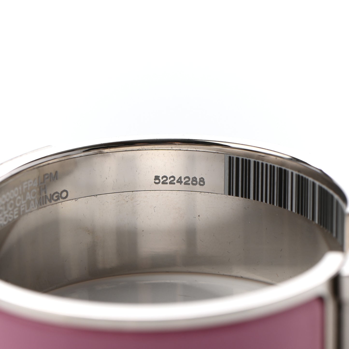 Enamel Wide Clic Clac H Bracelet PM Rose Flamingo