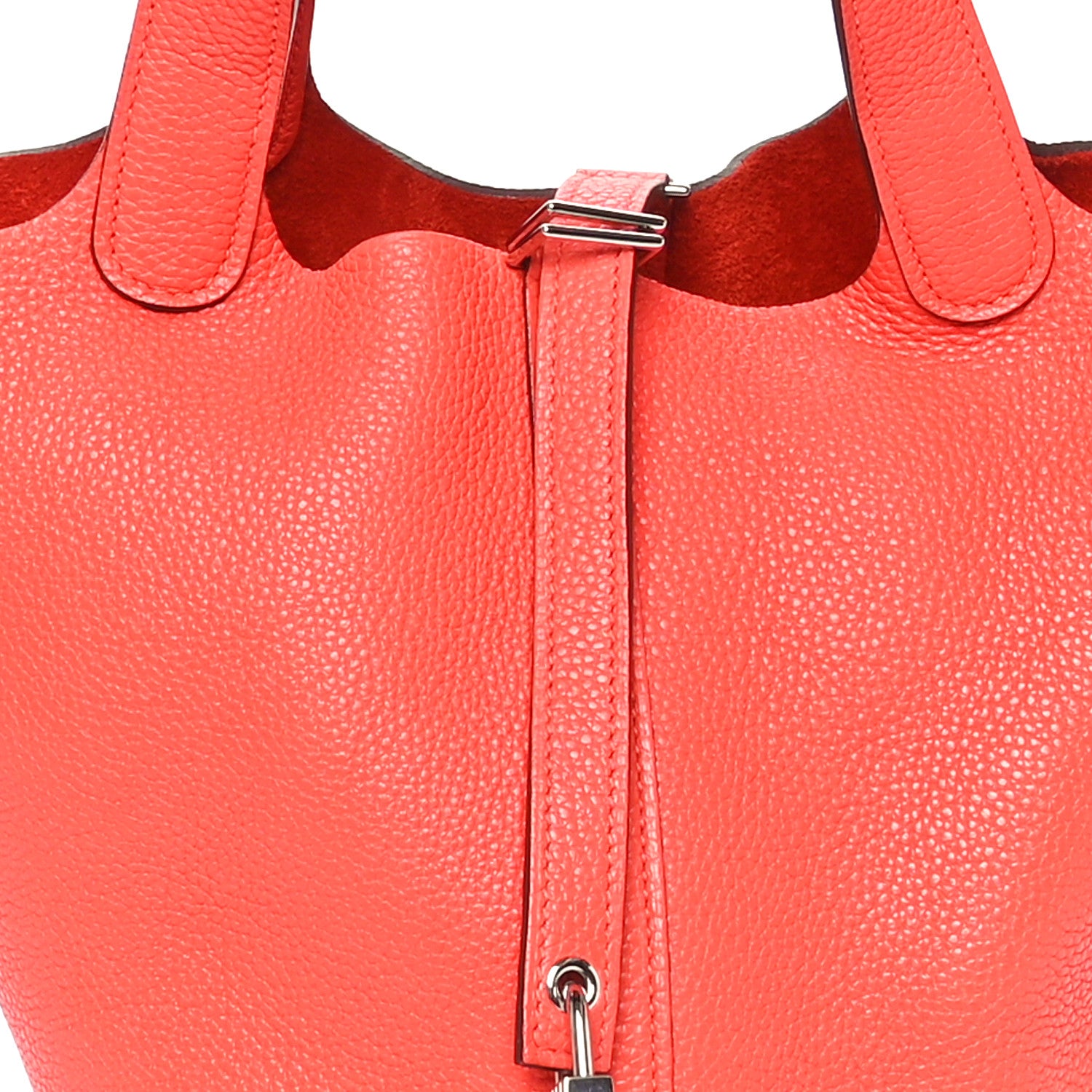 Hermes Taurillon Clemence Picotin Lock 18 PM Rouge Pivoine 8 of 11