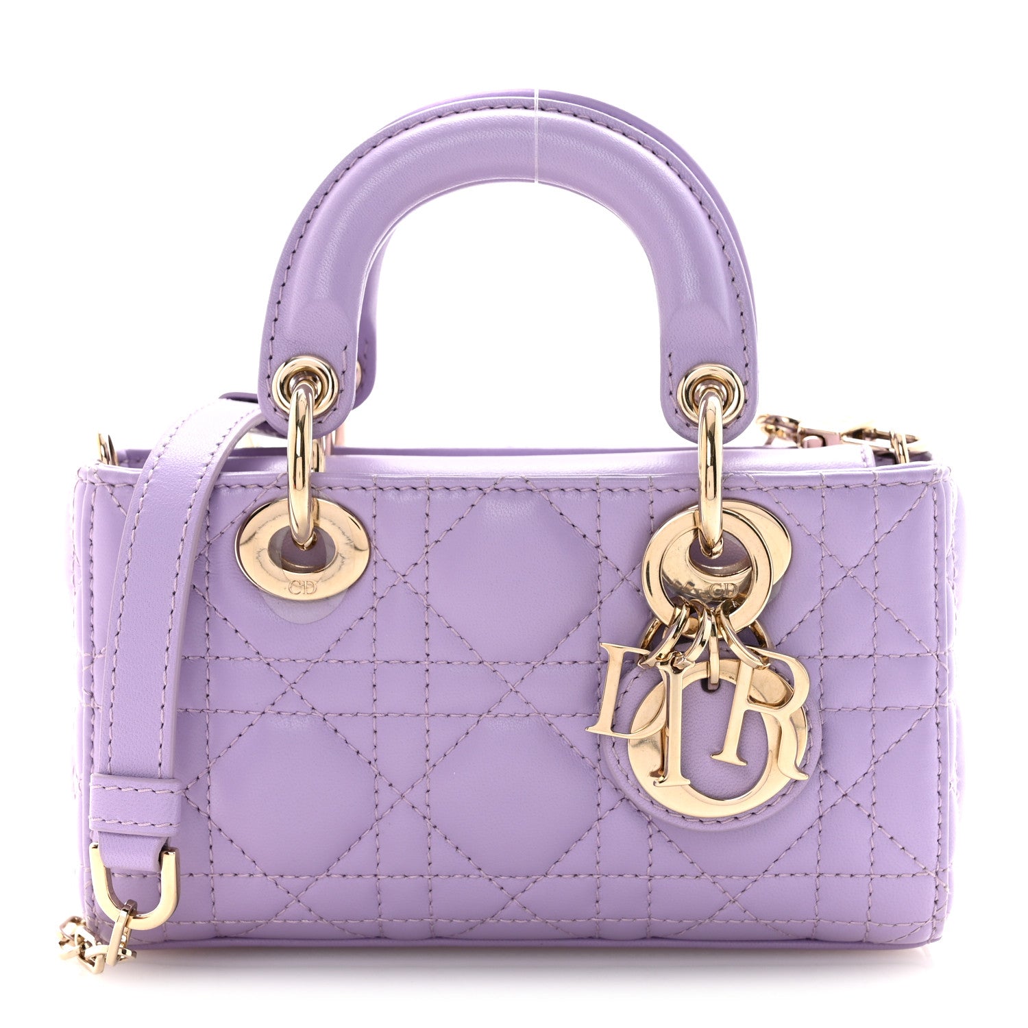 Christian Dior Lambskin Cannage Micro Lady D-Joy Lilas 1817977