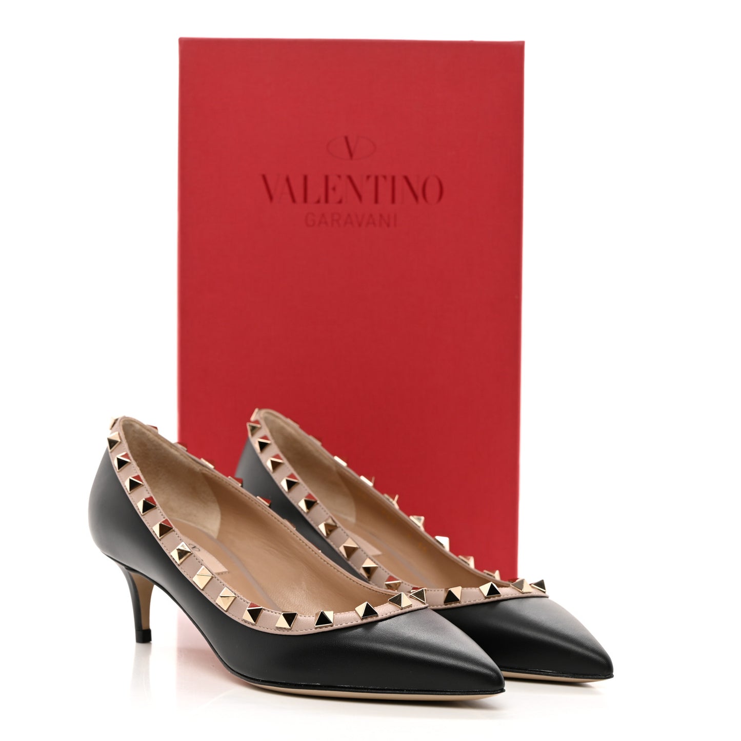 Nappa Rockstud 50mm Pump 35 Black Poudre